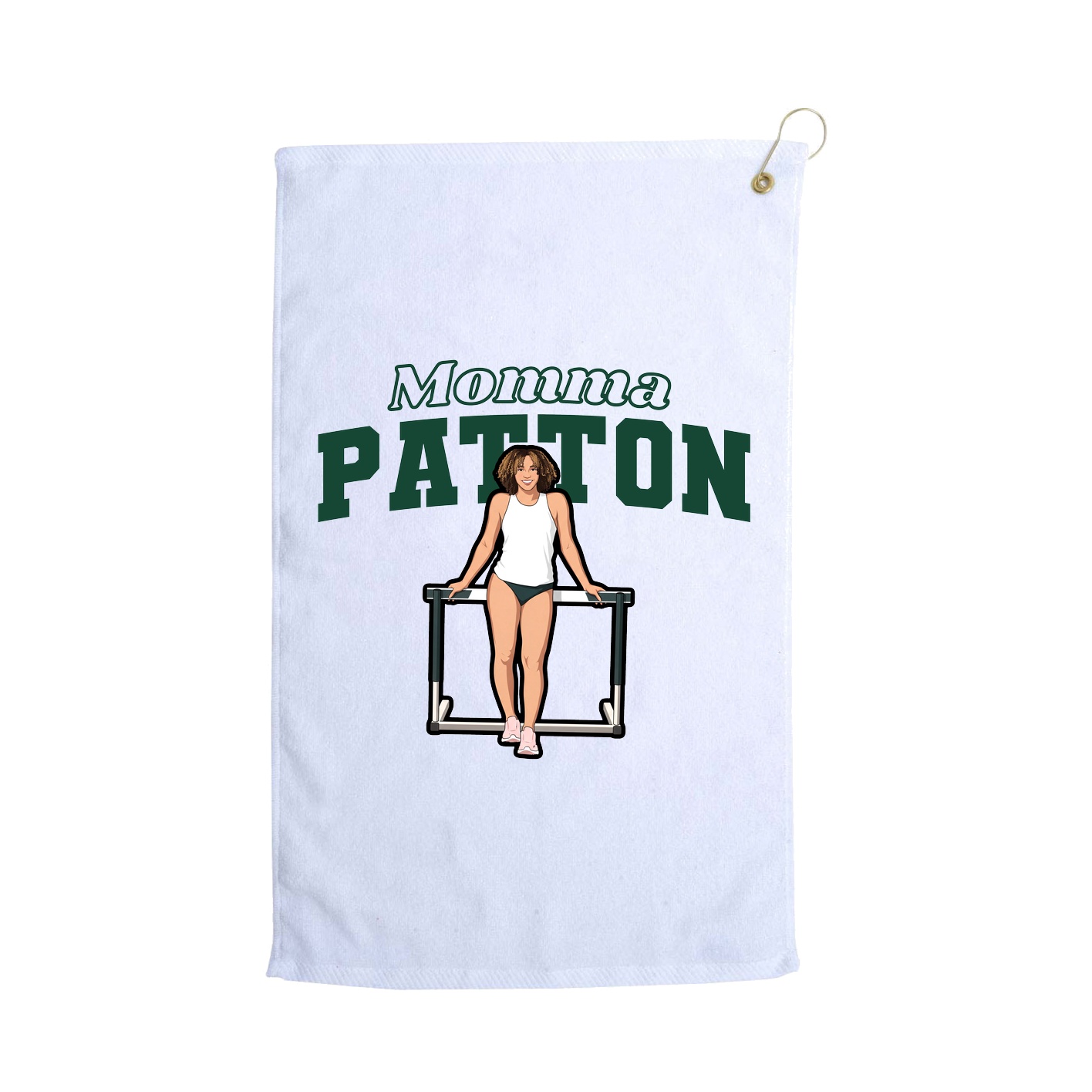 Golf Towel — Mothers Day Block in White