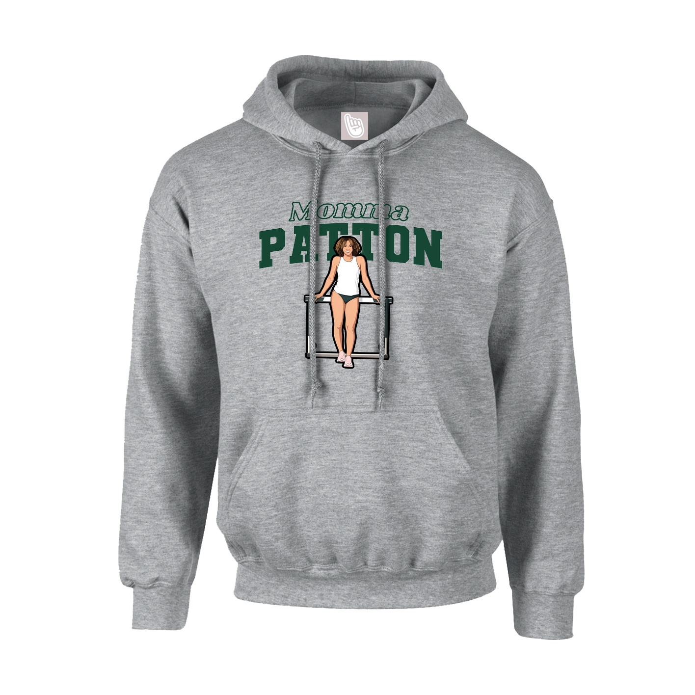 Youth Hoodie — Mothers Day Block in Grey