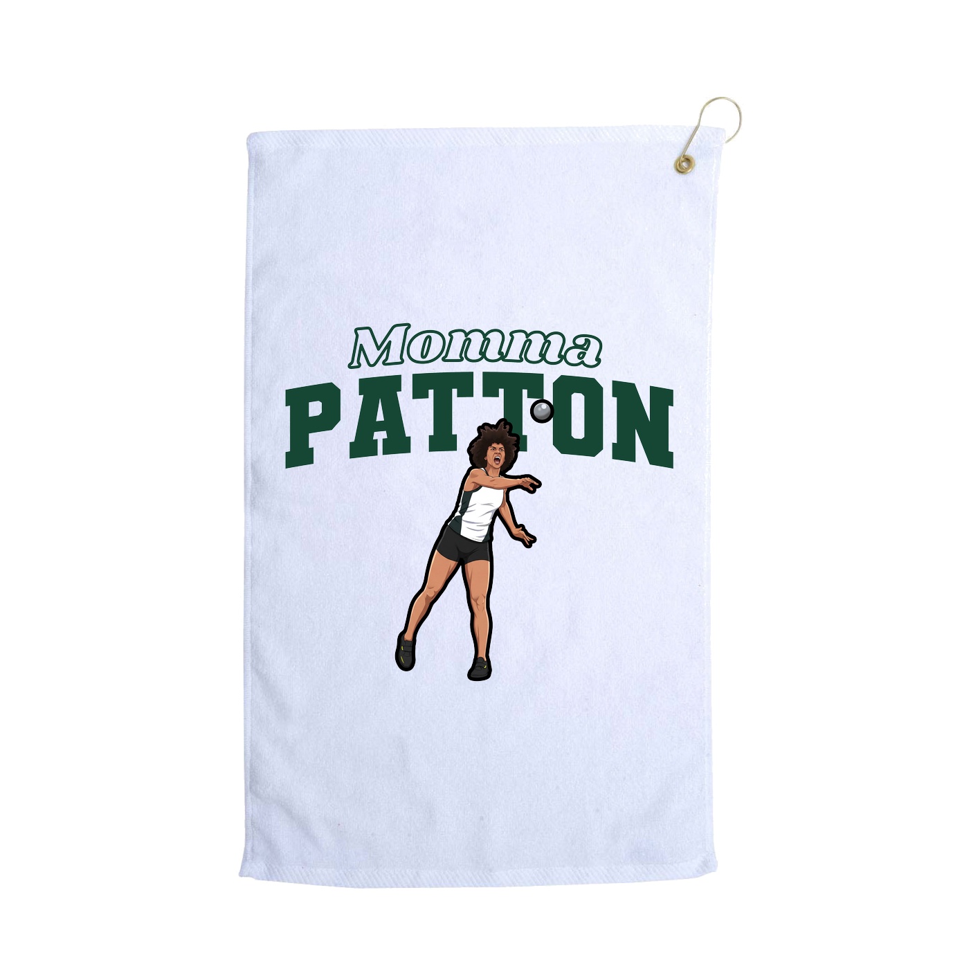 Golf Towel — Mothers Day Block in White