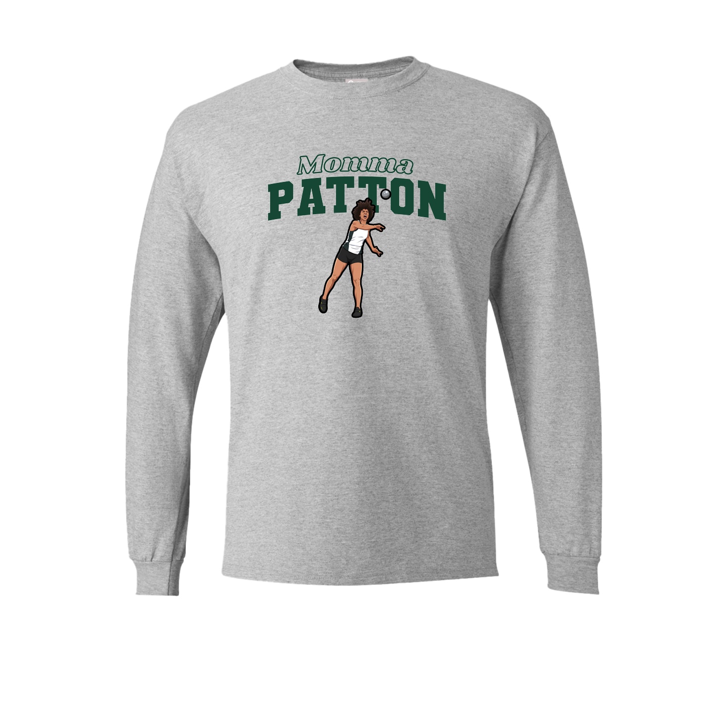 Long Sleeve Tee — Mothers Day Block in Grey