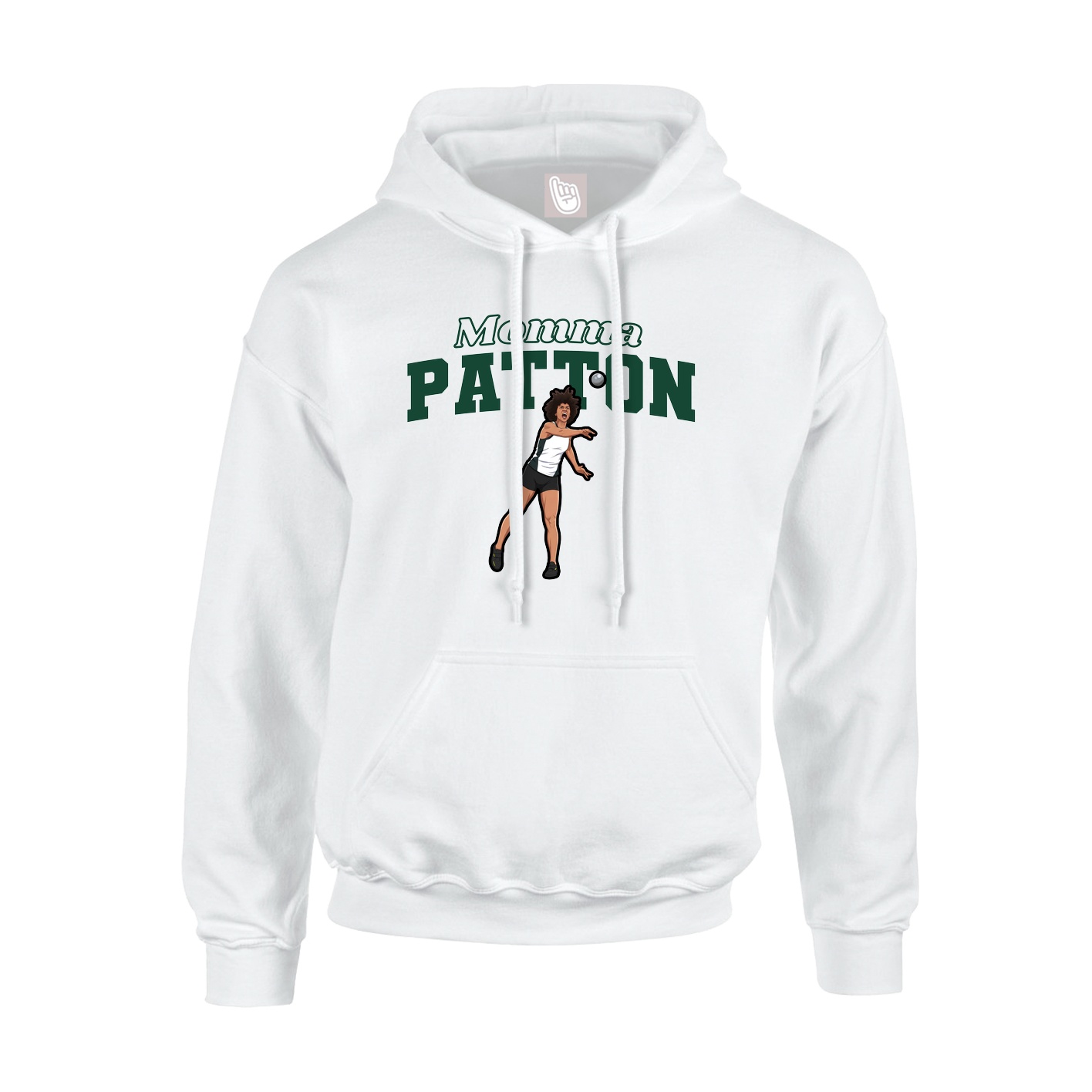 Youth Hoodie — Mothers Day Block in White