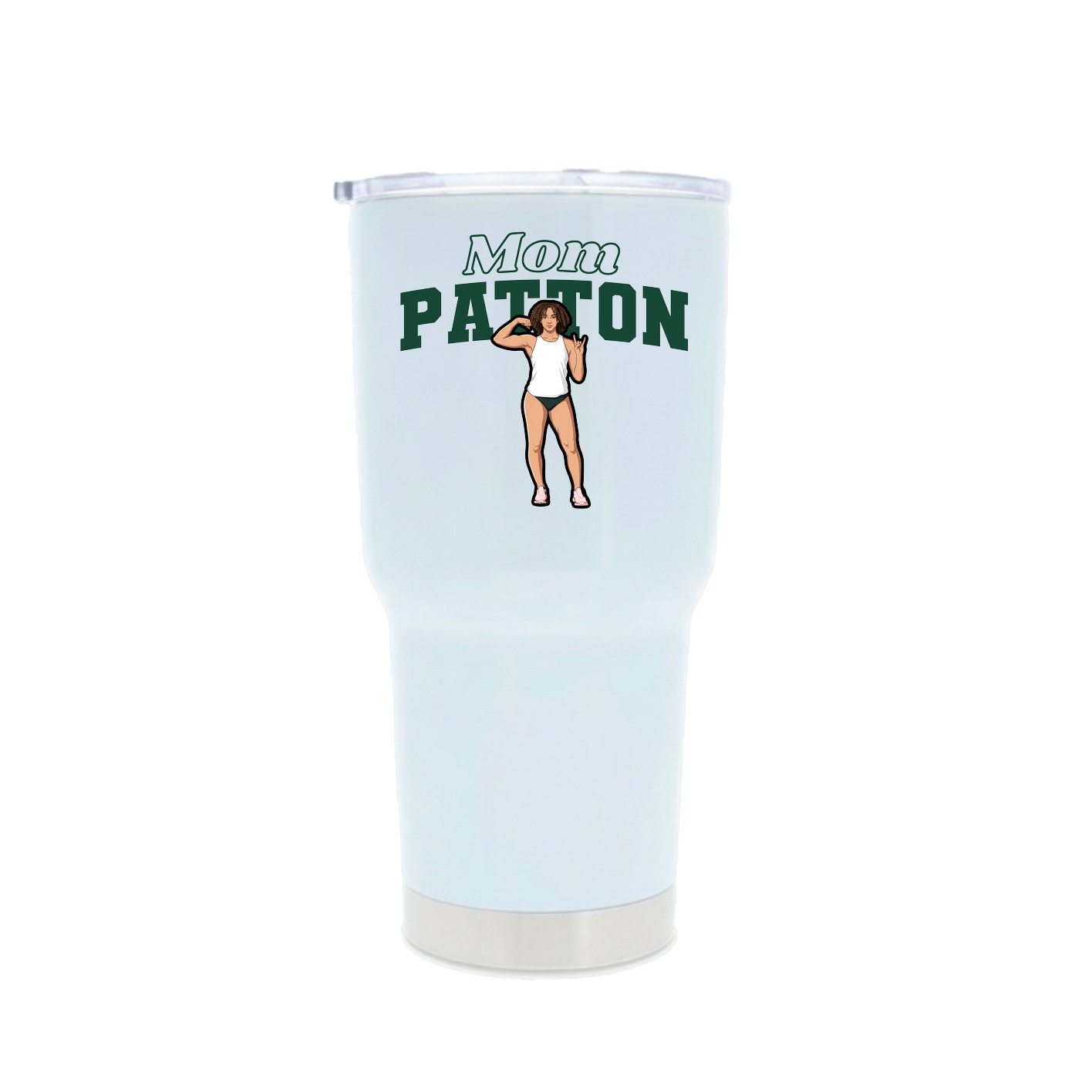 30oz Stainless Steel Tumbler — Mothers Day Block in White