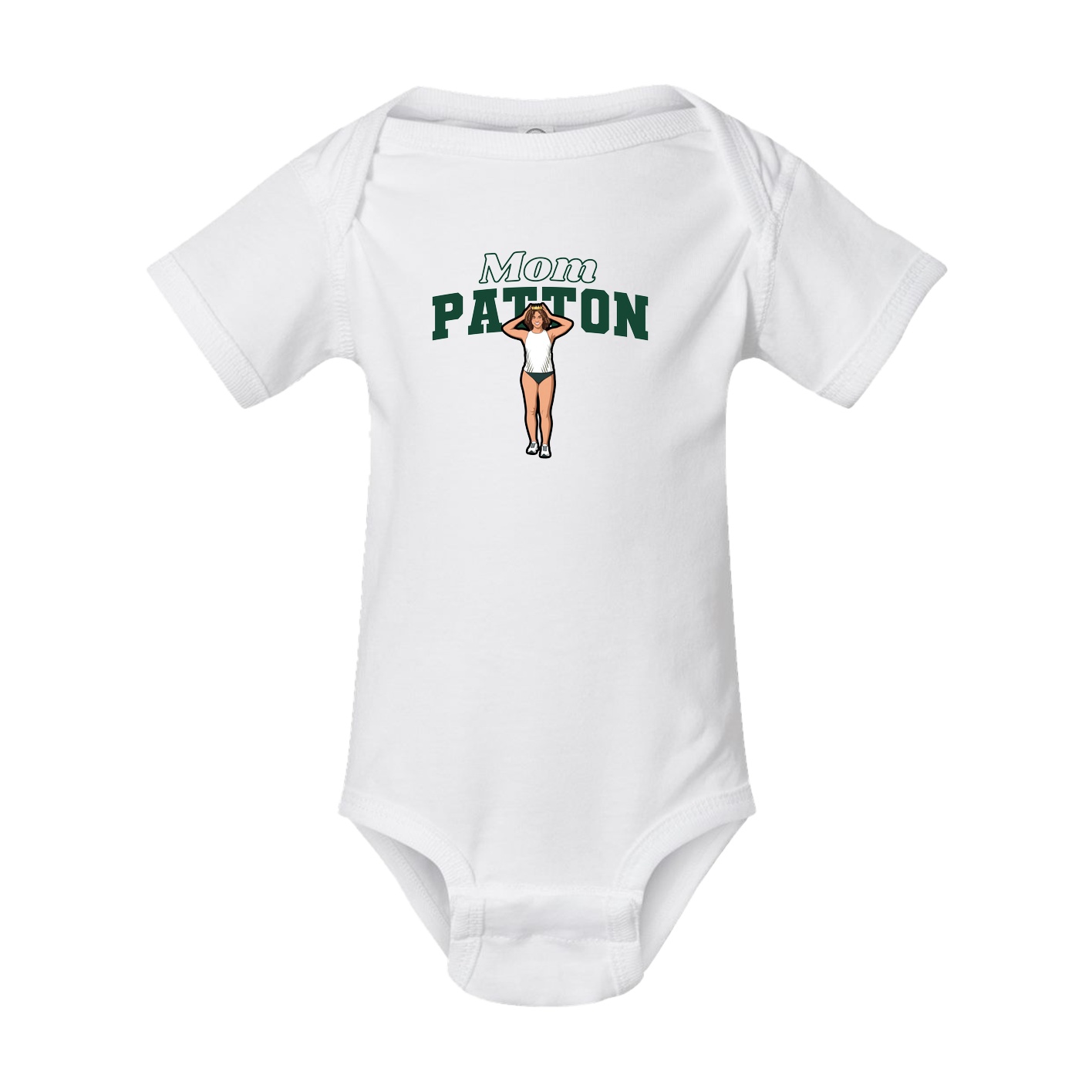 Baby Onesie — Mothers Day Block in White