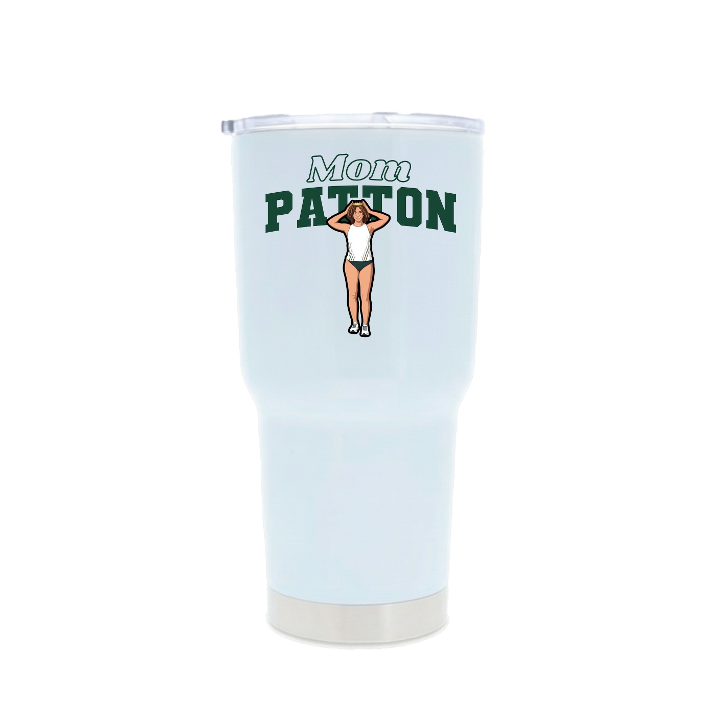 30oz Stainless Steel Tumbler — Mothers Day Block in White