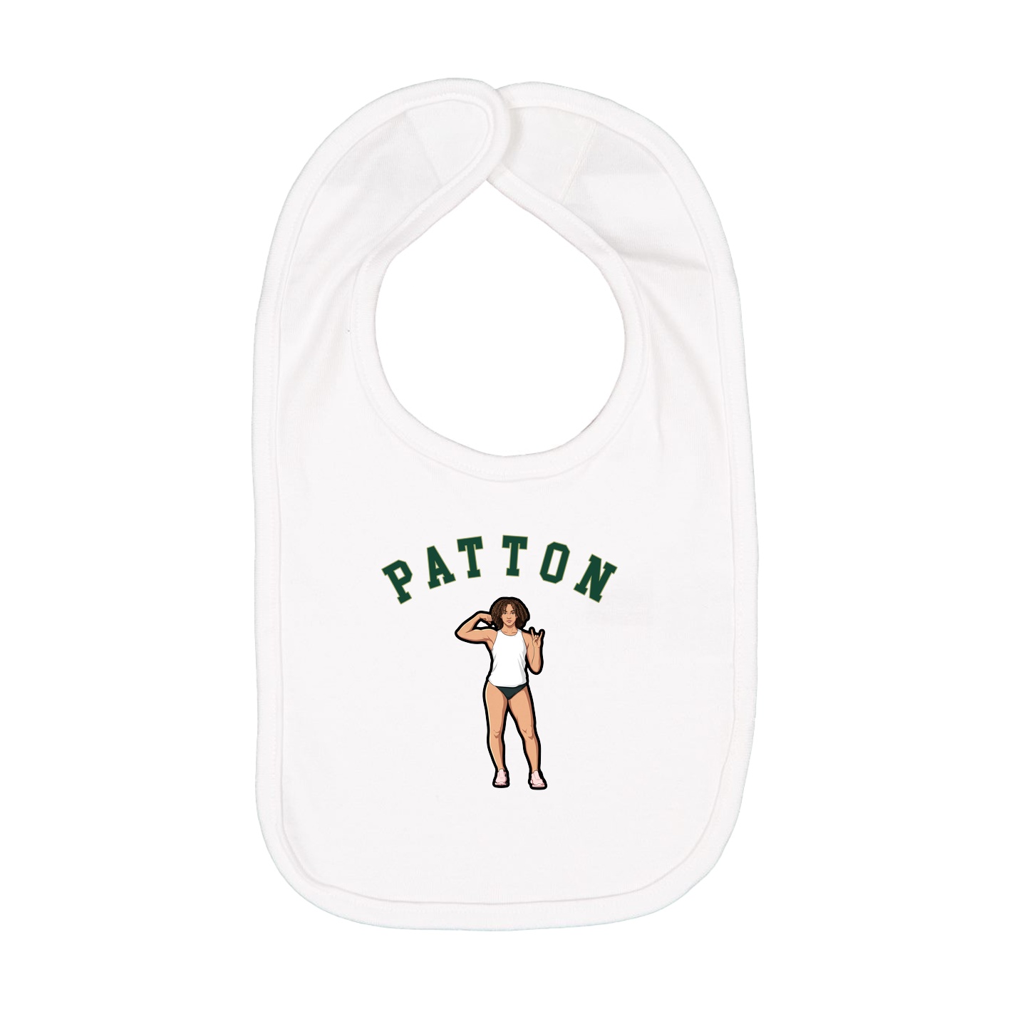 Infant Bib — Shirsey Arch in White