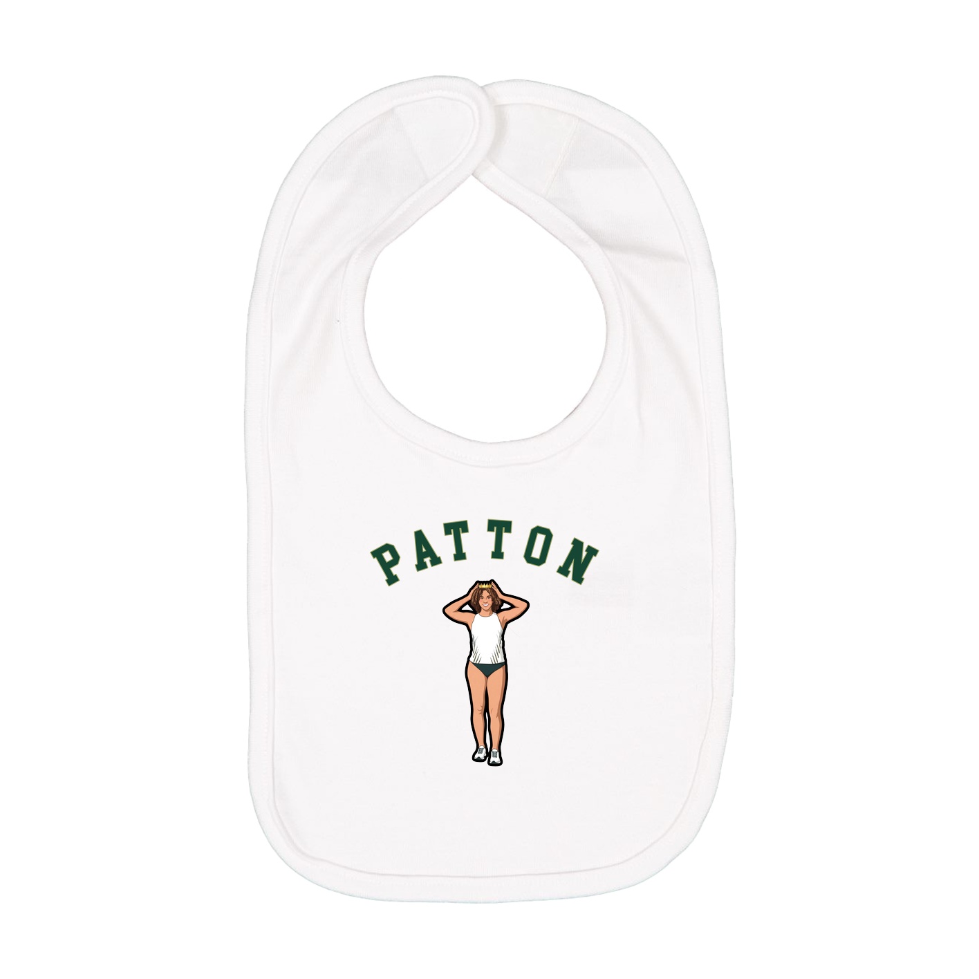 Infant Bib — Shirsey Arch in White