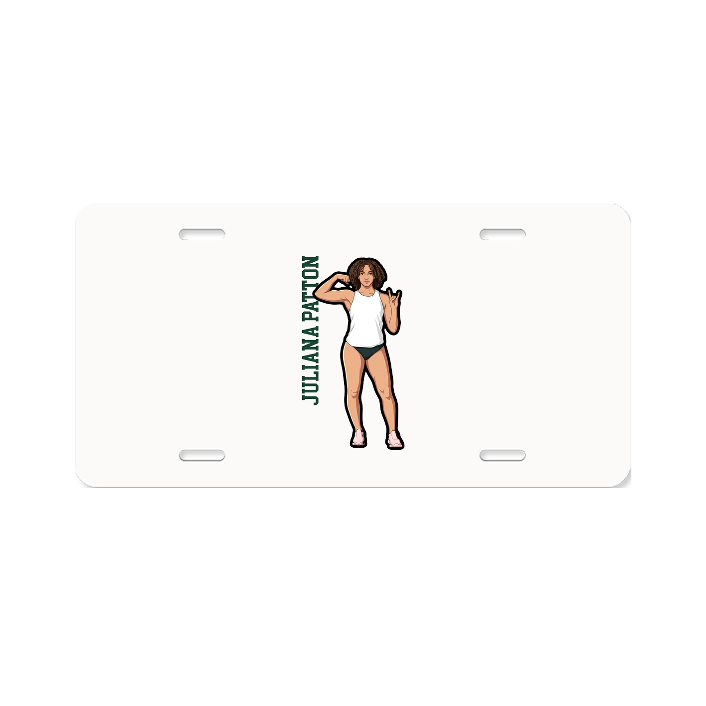 License Plate — Name Vertical in Classic