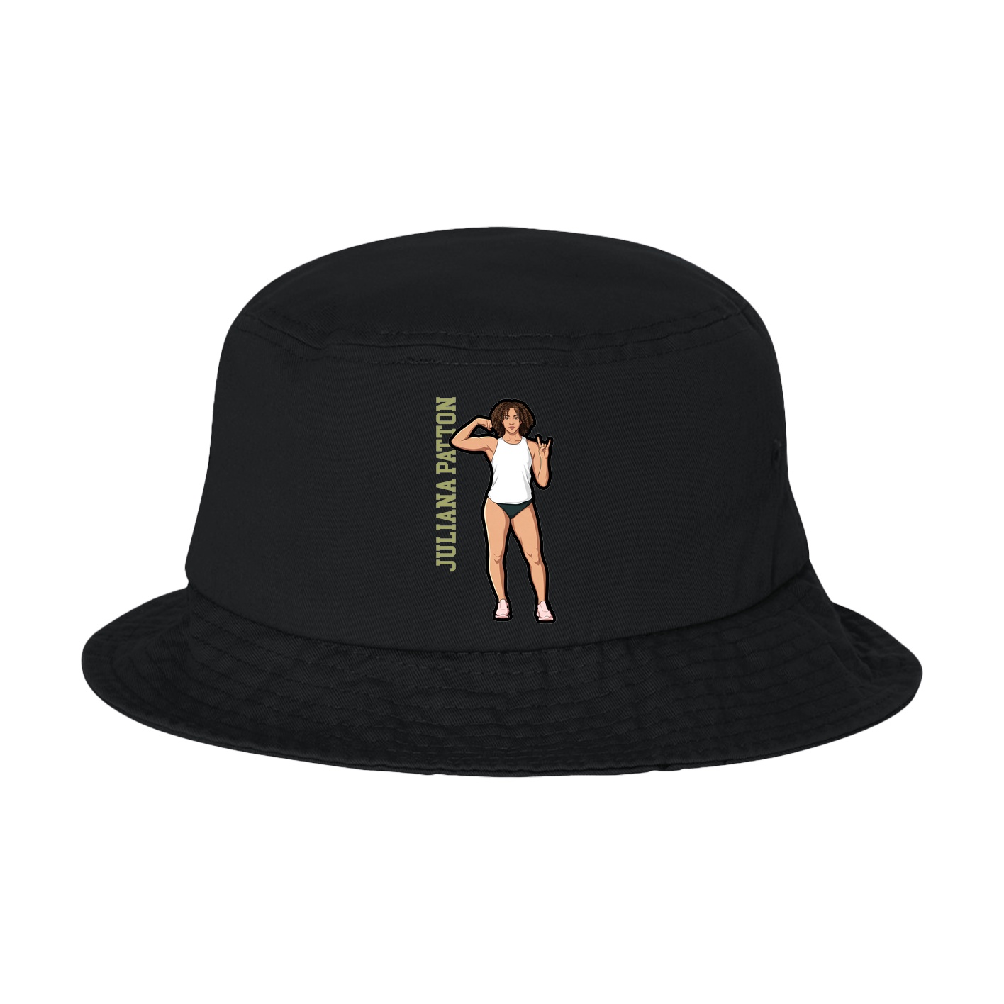 Bucket Cap — Name Vertical in Black