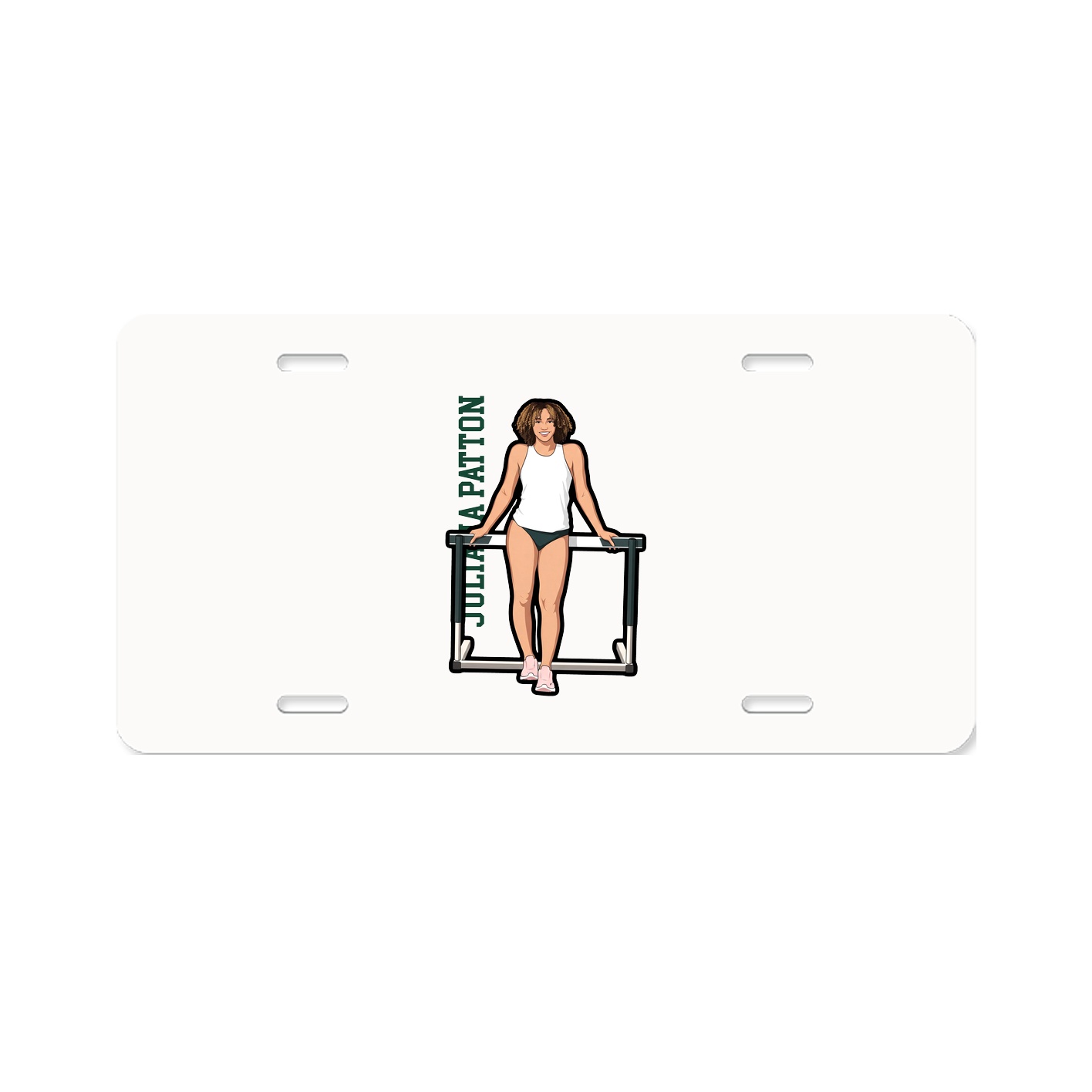 License Plate — Name Vertical in Classic