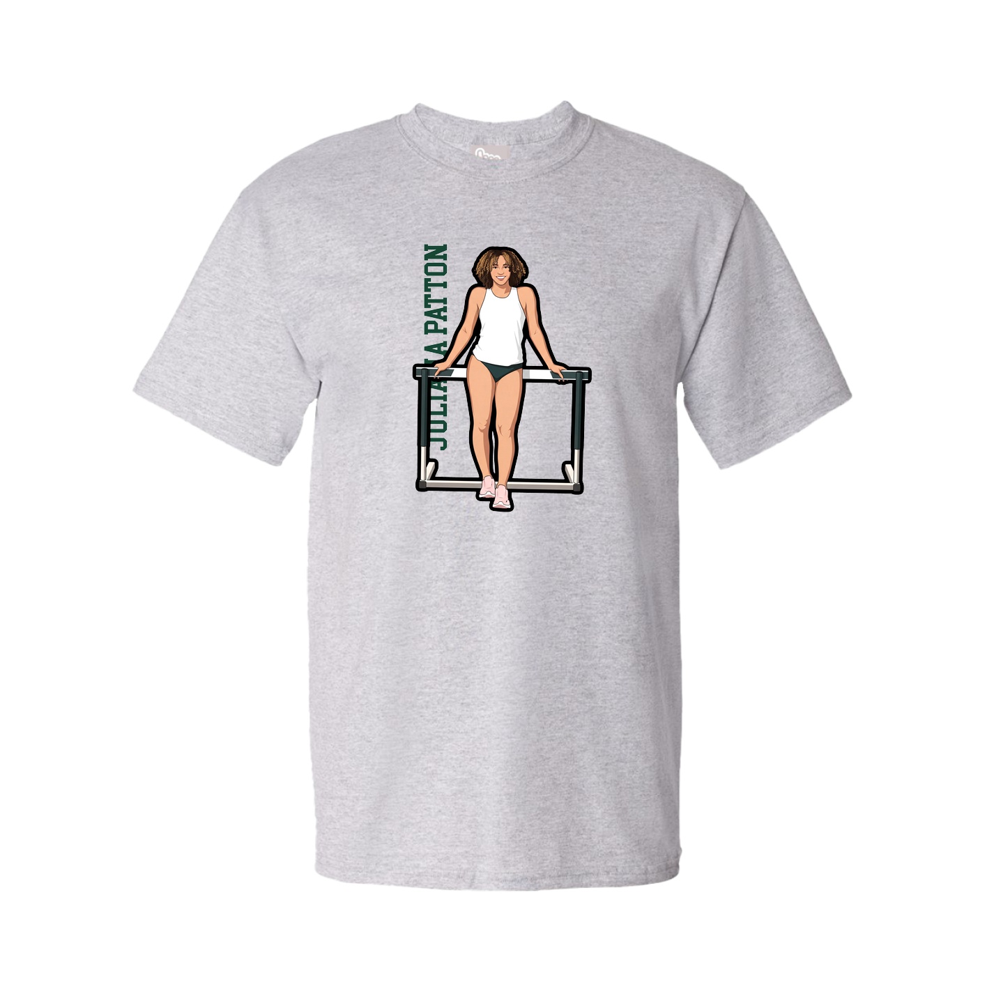 Youth Tee — Name Vertical in Grey