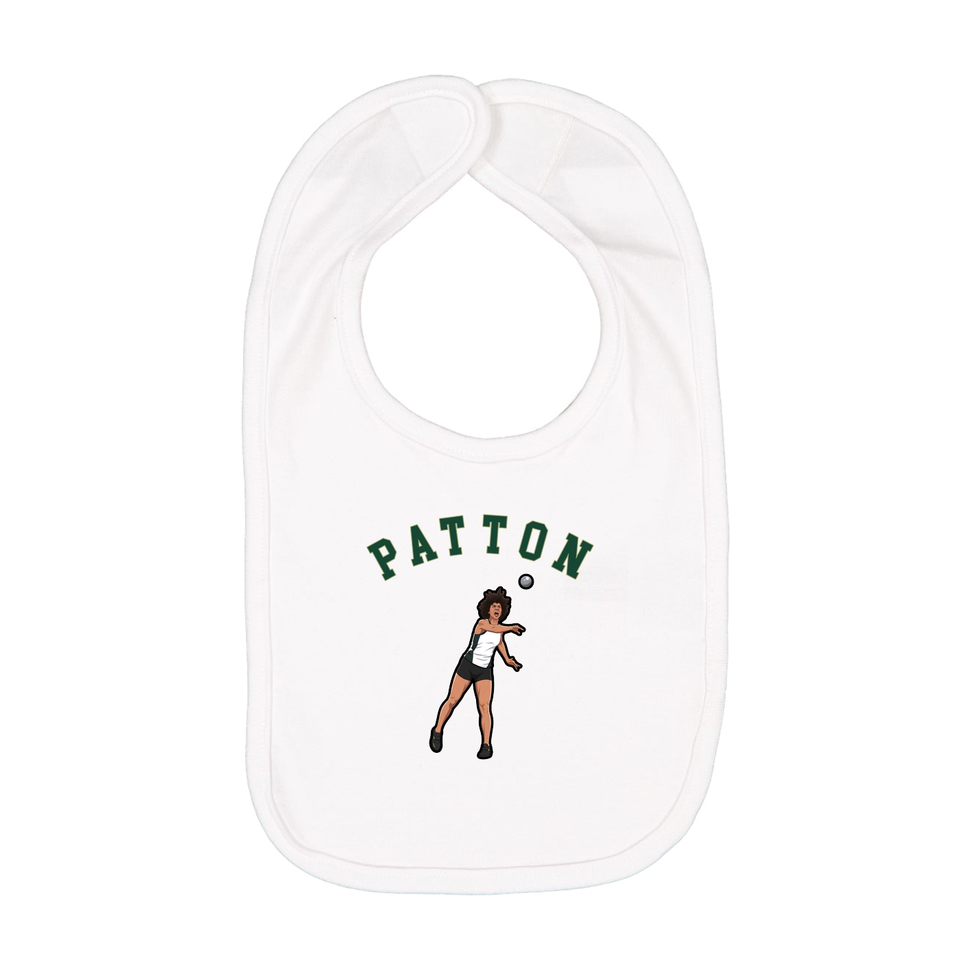 Infant Bib — Shirsey Arch in White