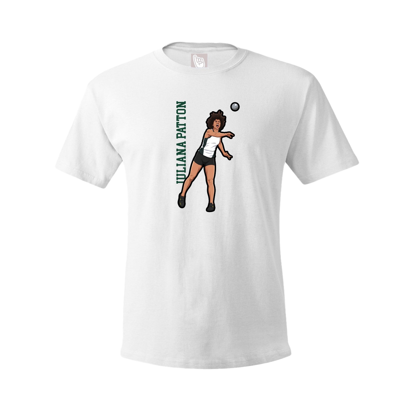 Tee — Name Vertical in White