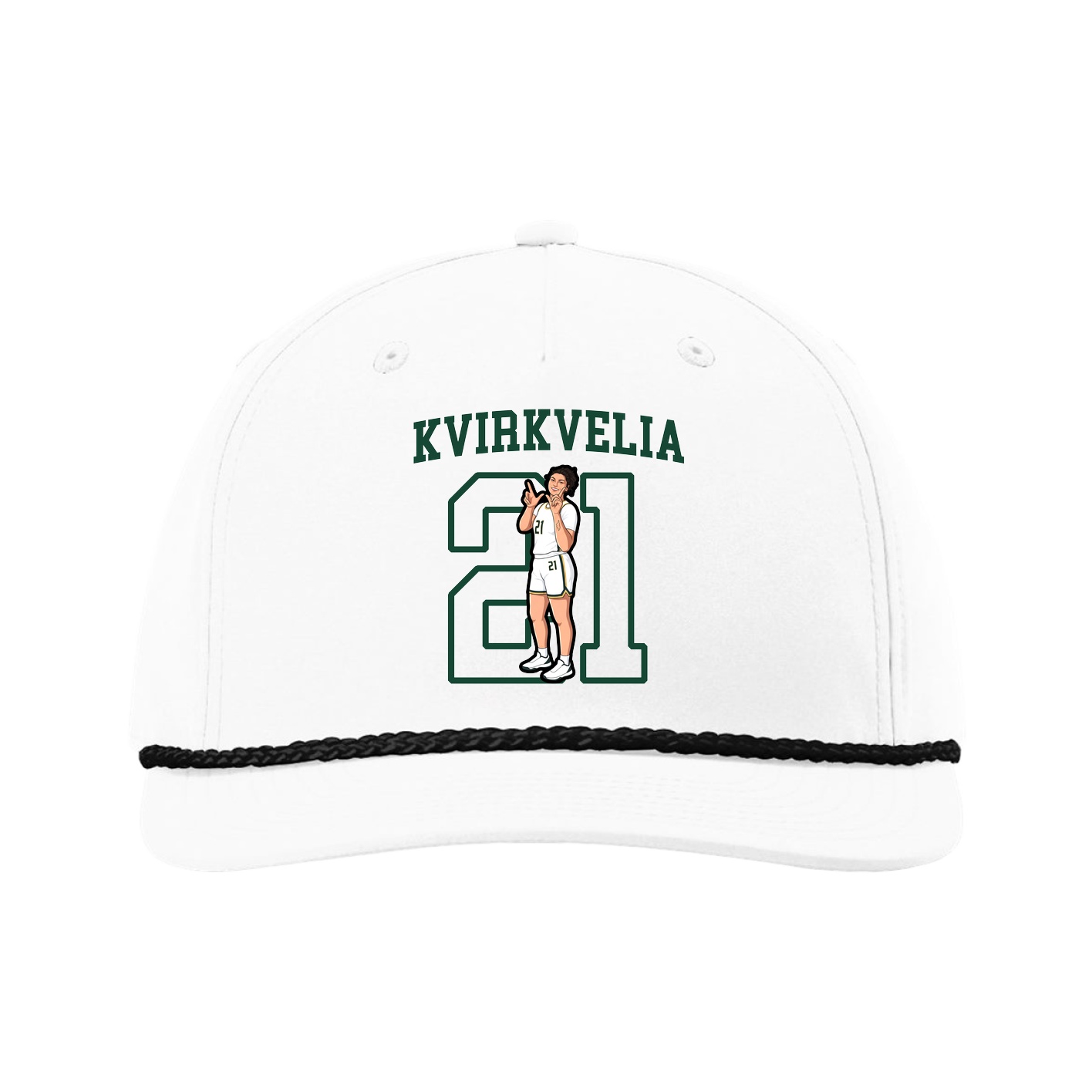 Five-Panel Classic Rope Cap — Shirsey in White