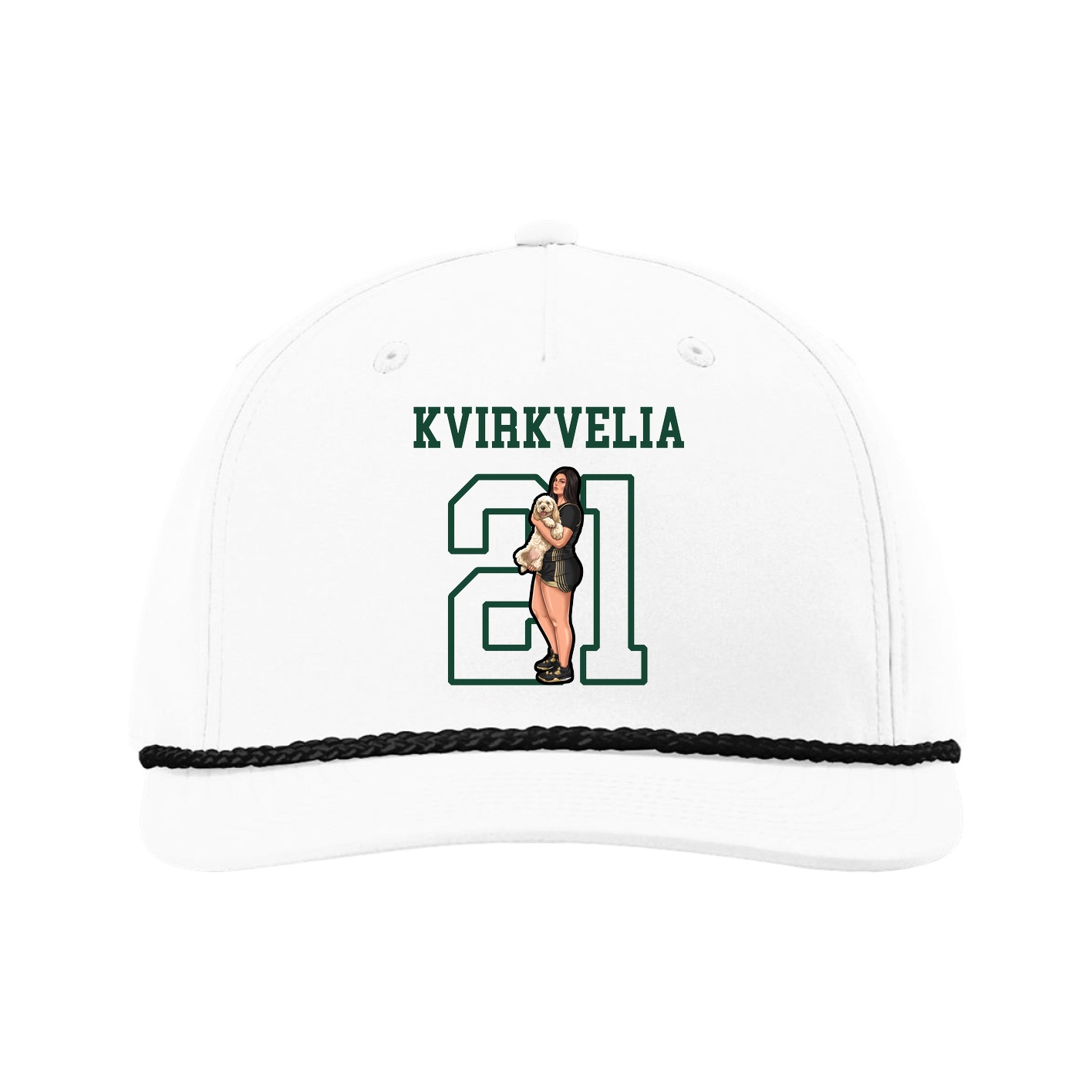 Five-Panel Classic Rope Cap — Shirsey in White