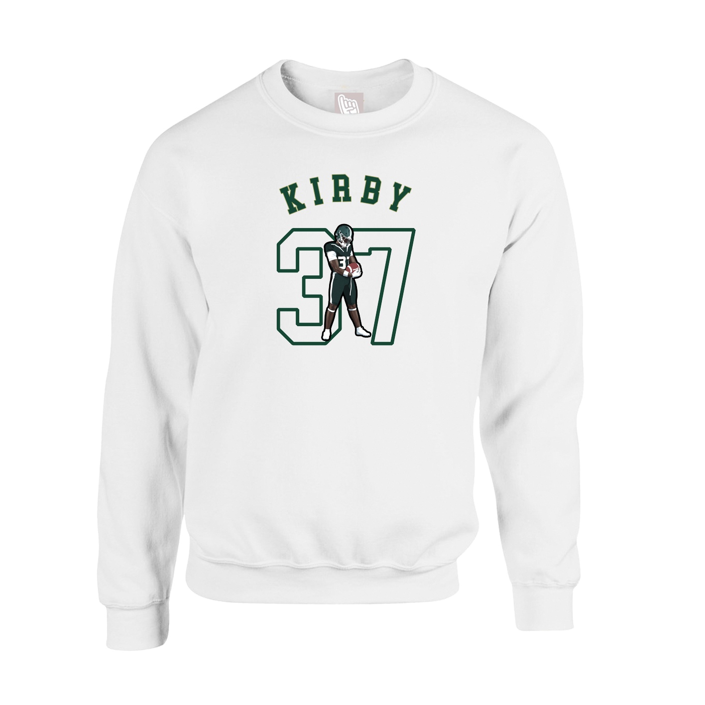 Fleece Crew — Shirsey Arch in White