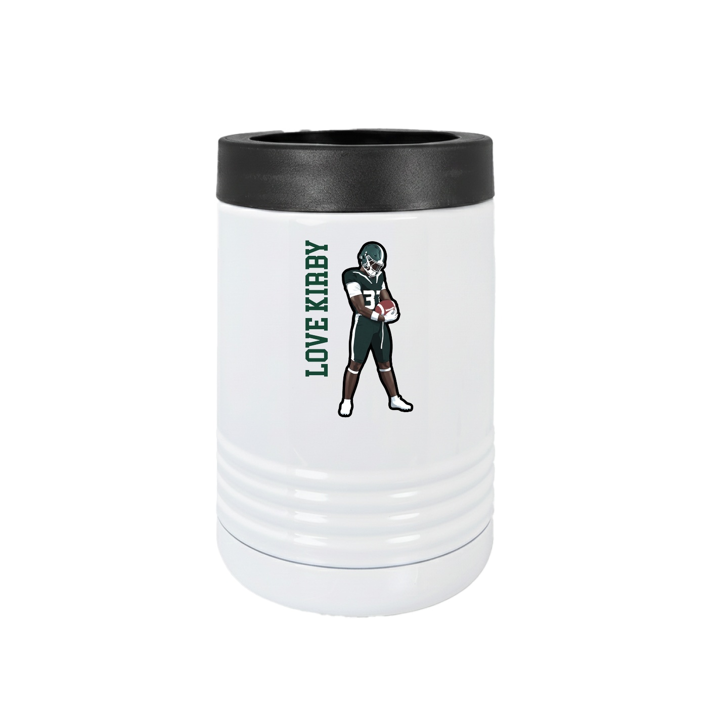 Beverage Holder — Name Vertical in White