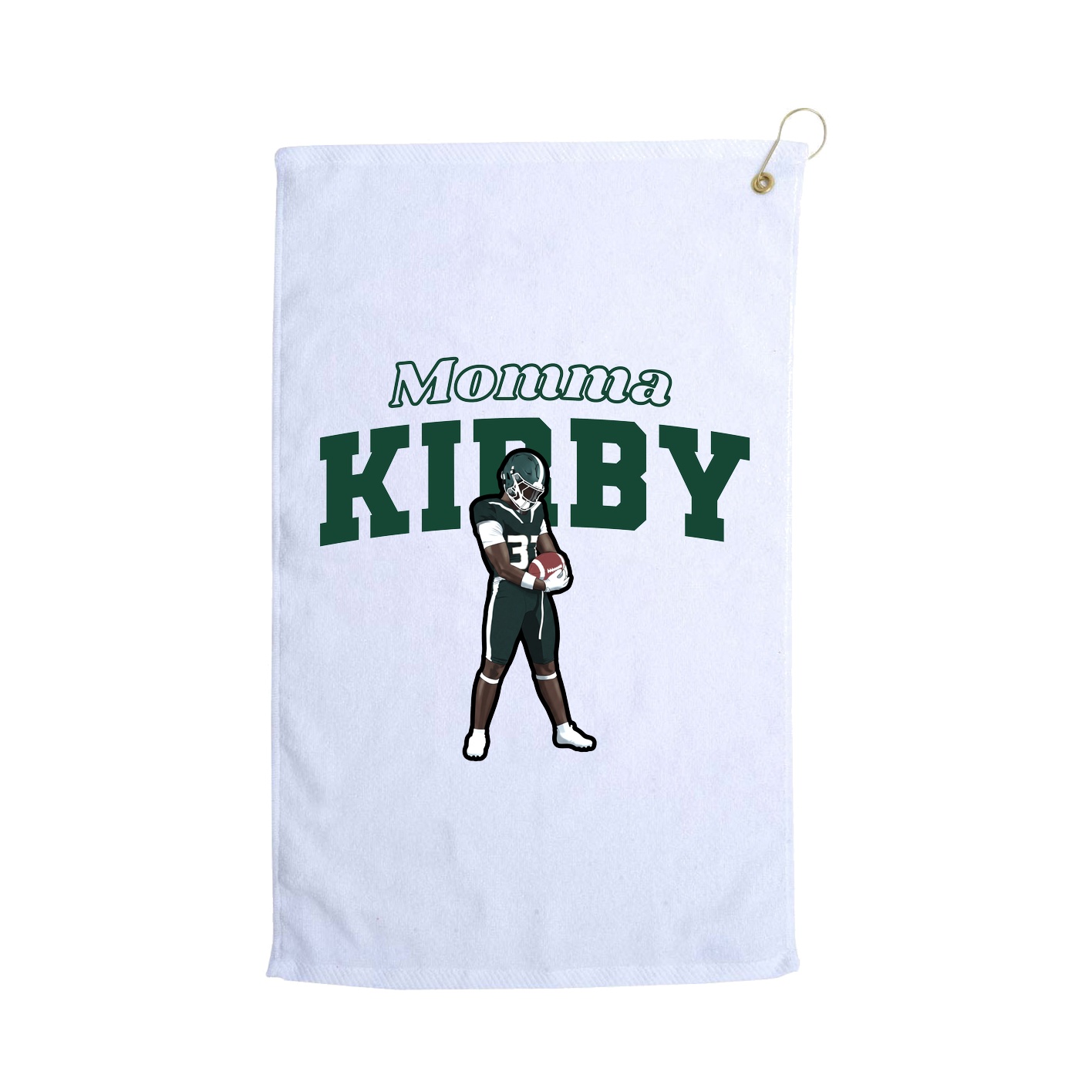 Golf Towel — Mothers Day Block in White