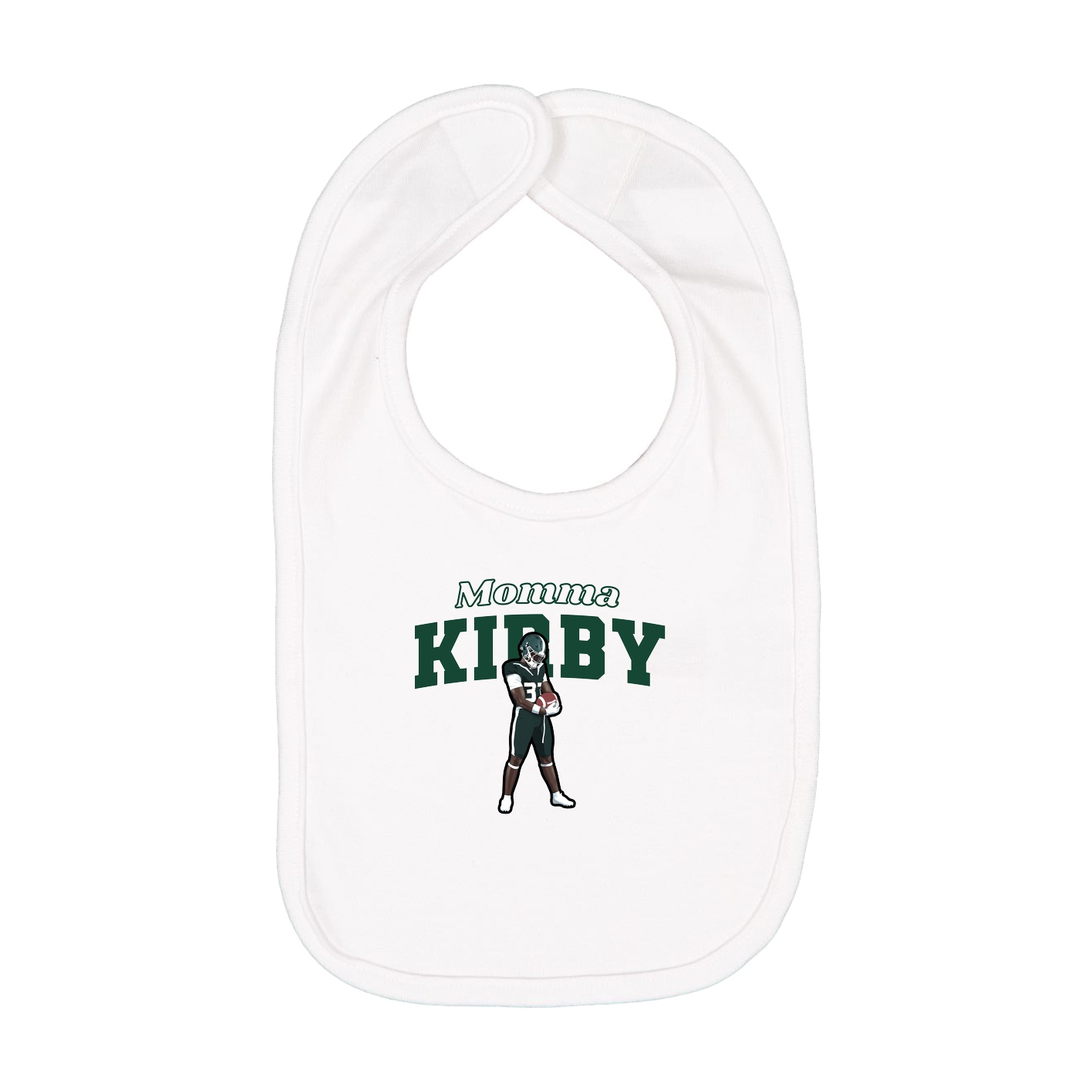 Infant Bib — Mothers Day Block in White