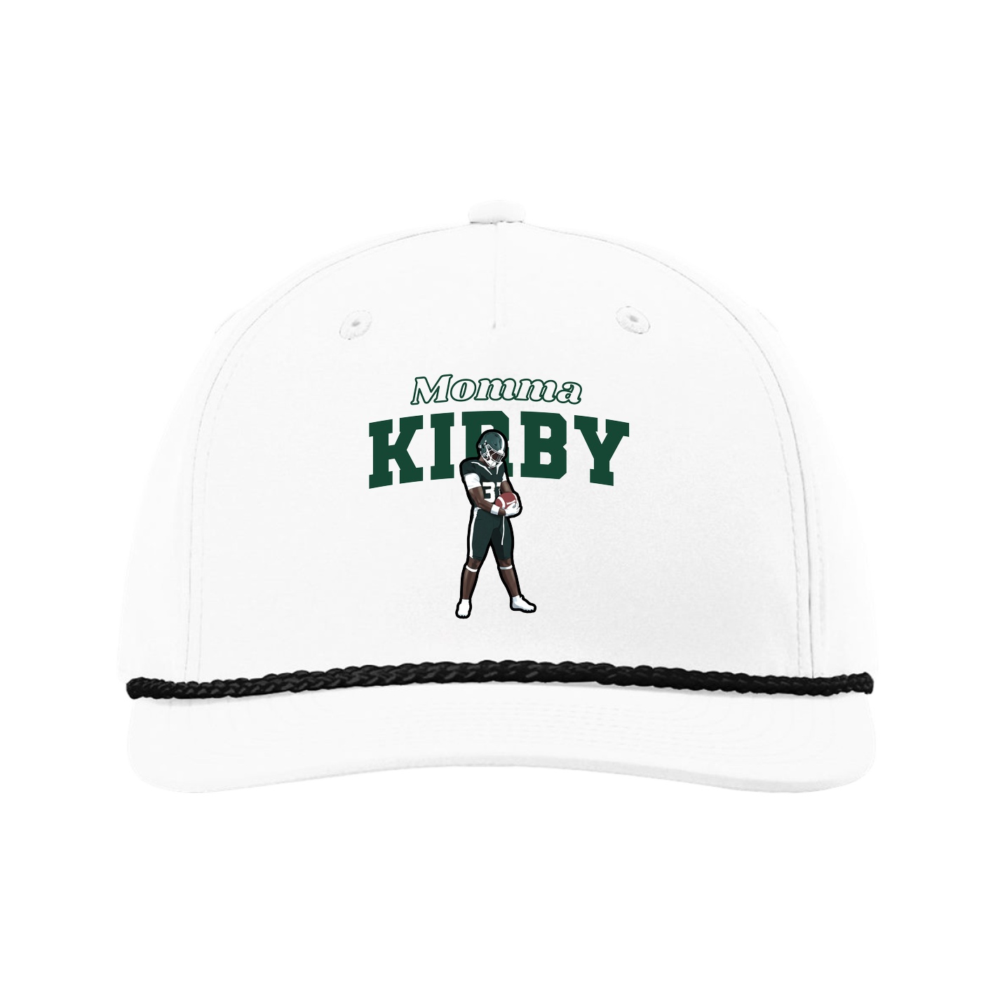 Five-Panel Classic Rope Cap — Mothers Day Block in White