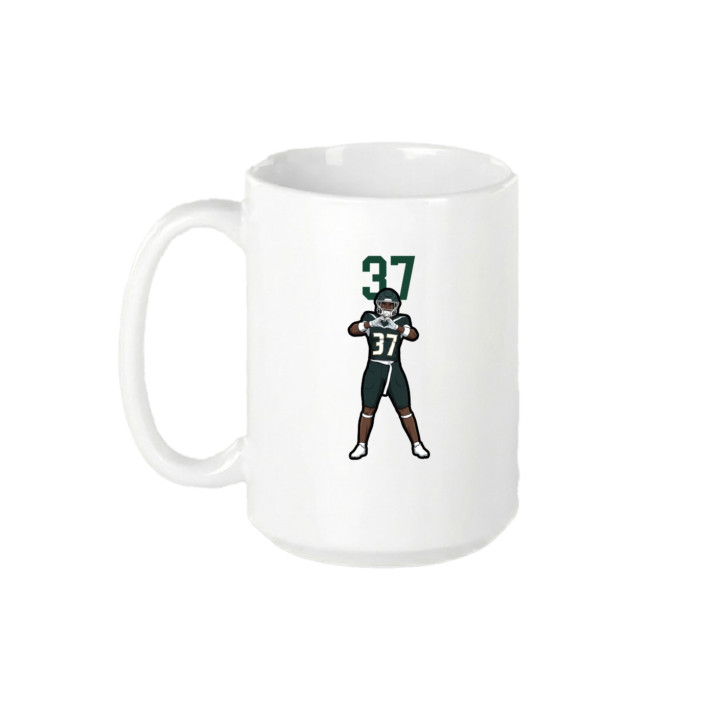 15oz Coffee Mug — Number Top in White