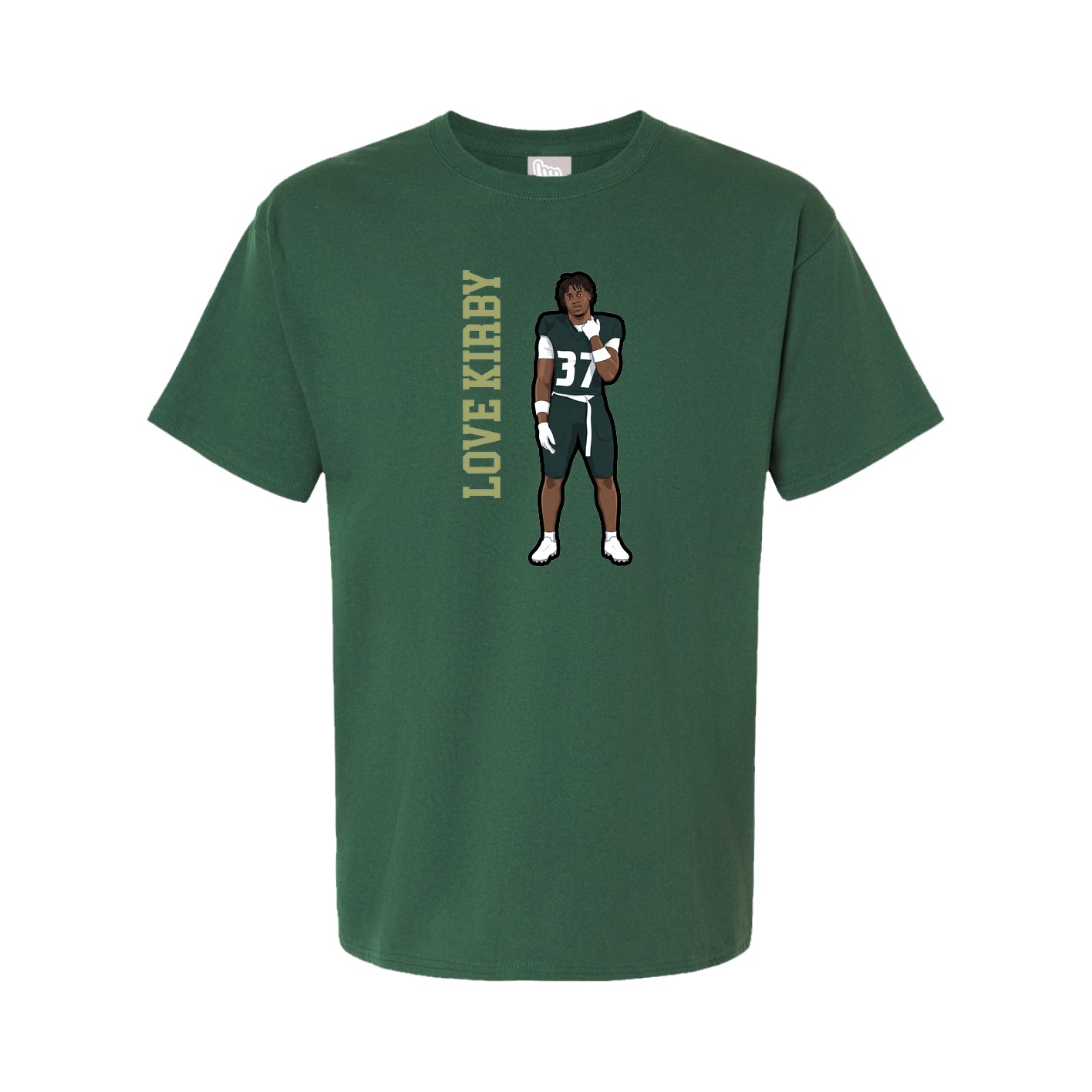 Tee — Name Vertical in Green