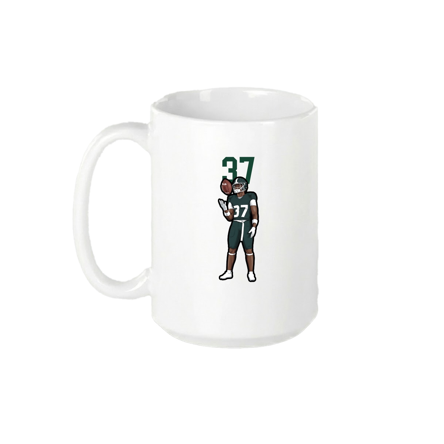 15oz Coffee Mug — Number Top in White