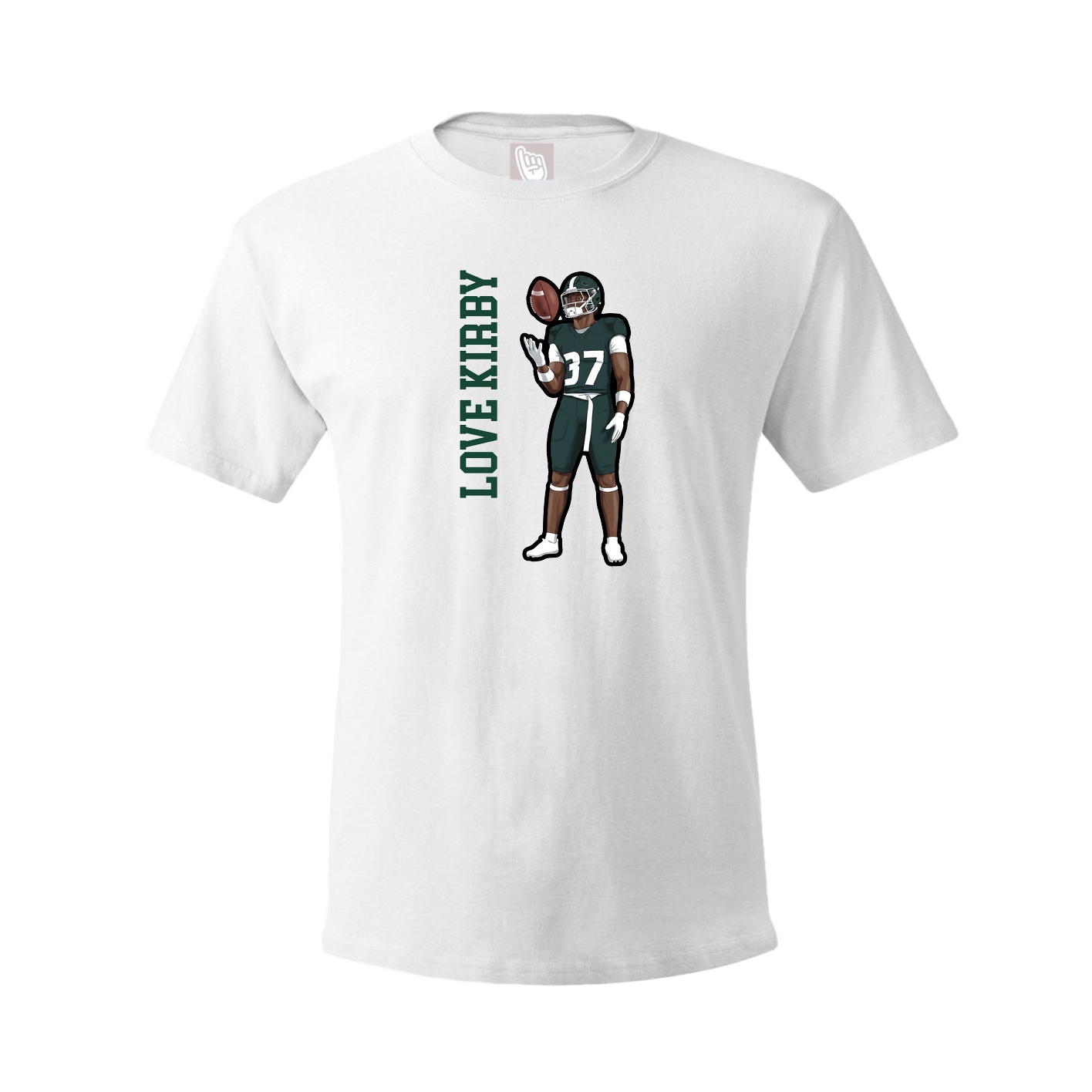 Youth Tee — Name Vertical in White