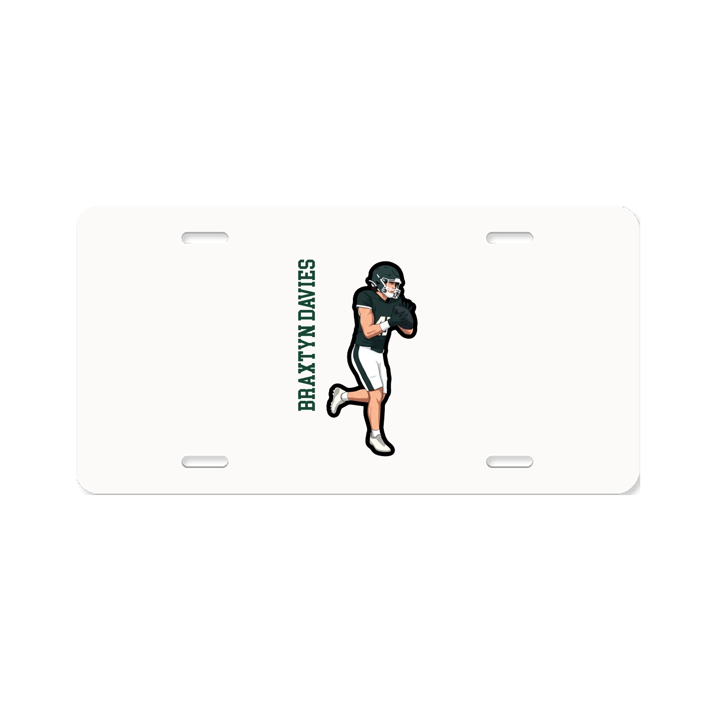 License Plate — Name Vertical in Classic
