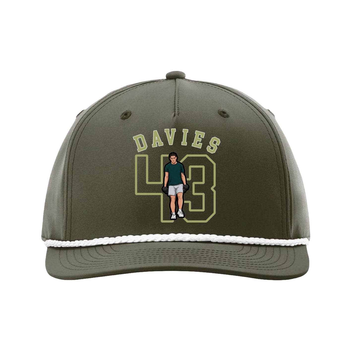 Five-Panel Classic Rope Cap — Shirsey Arch in Green