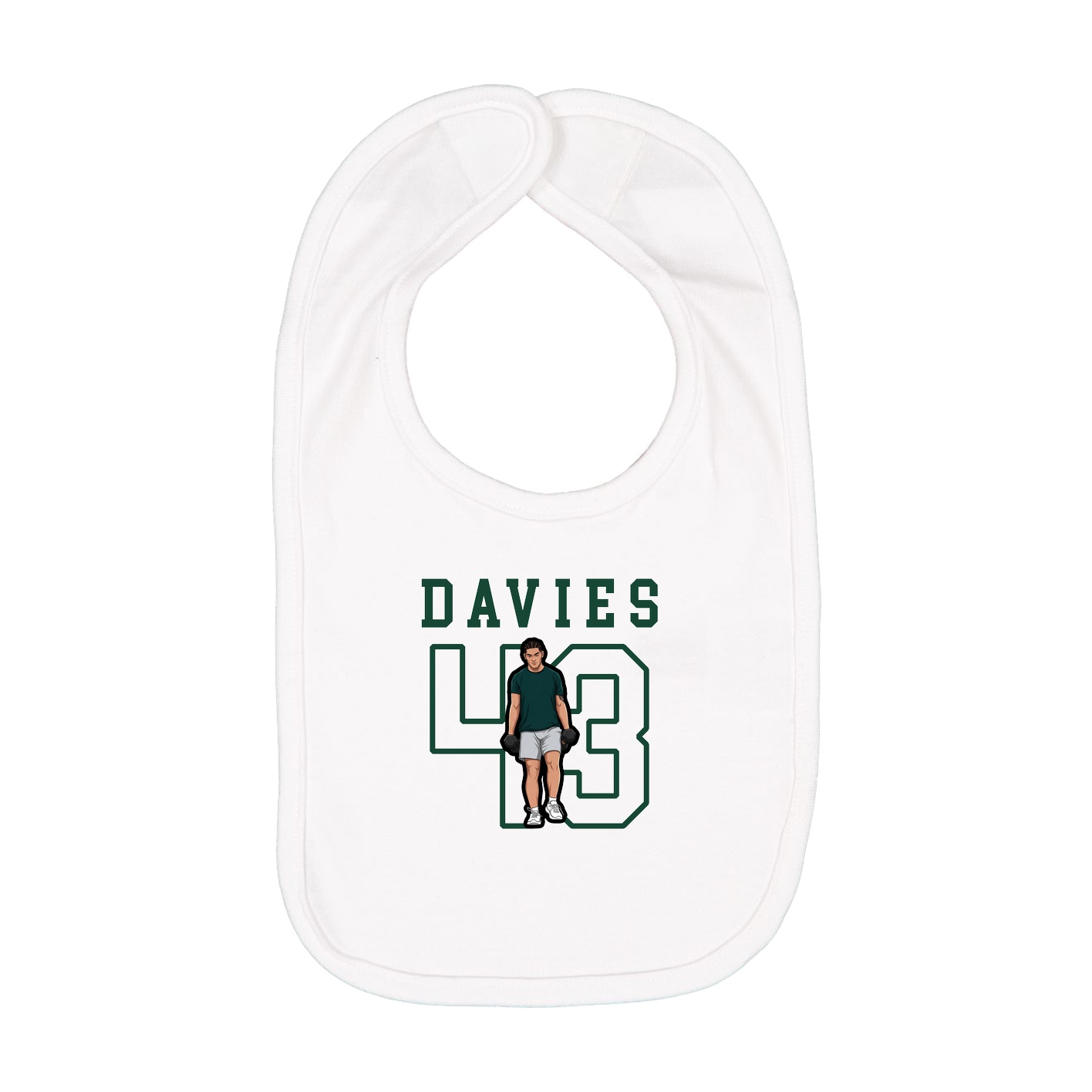 Infant Bib — Shirsey in White