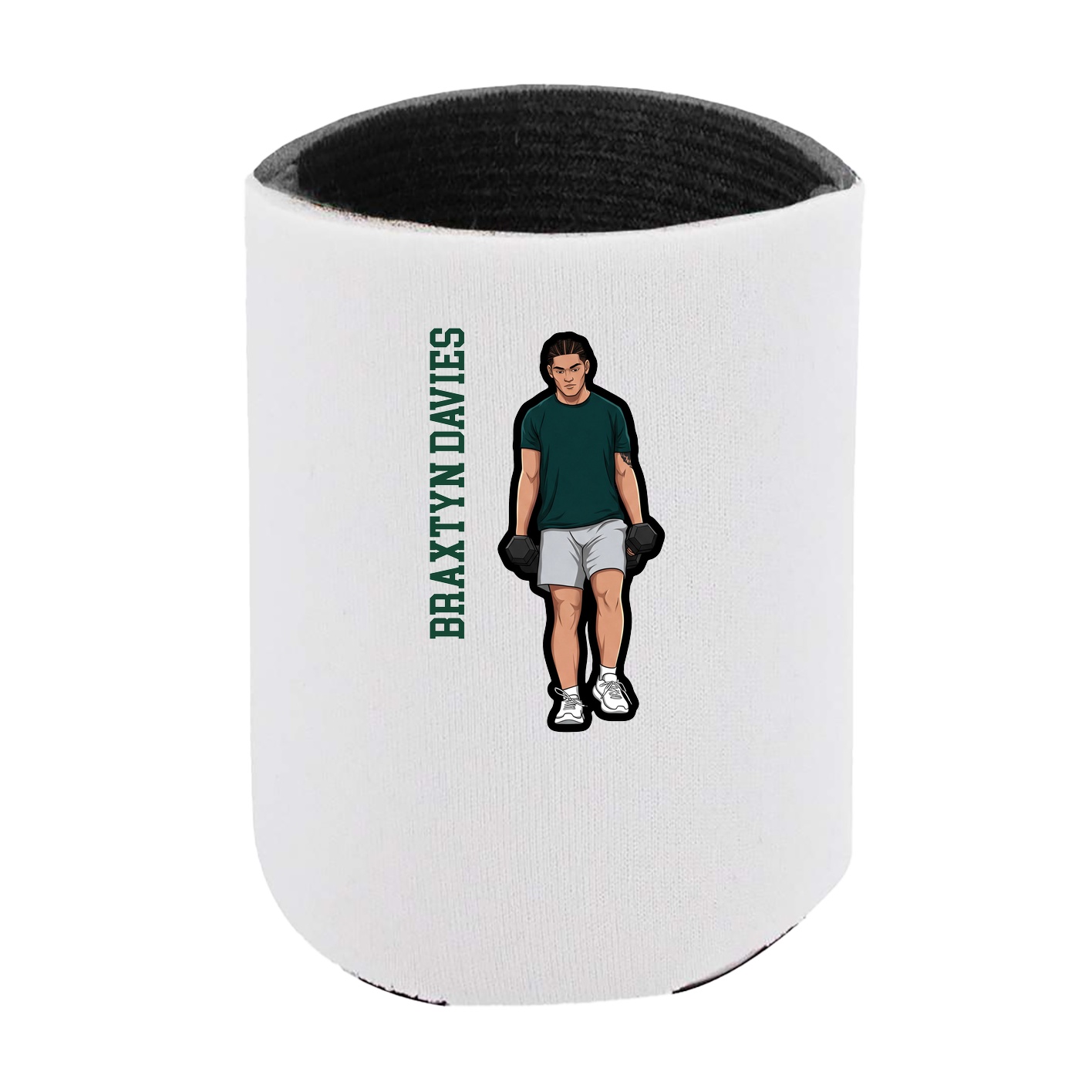 Can Holder — Name Vertical in White