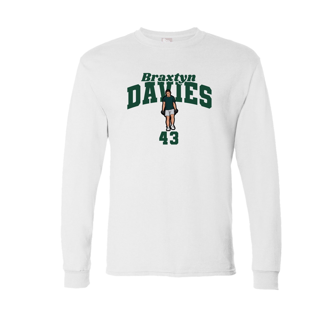 Long Sleeve Tee — Signature Arch in White