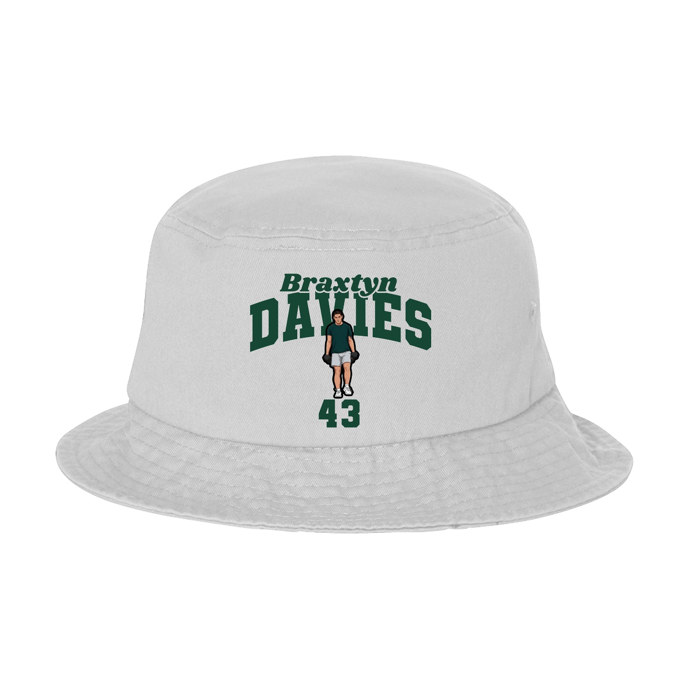 Bucket Cap — Signature Arch in White