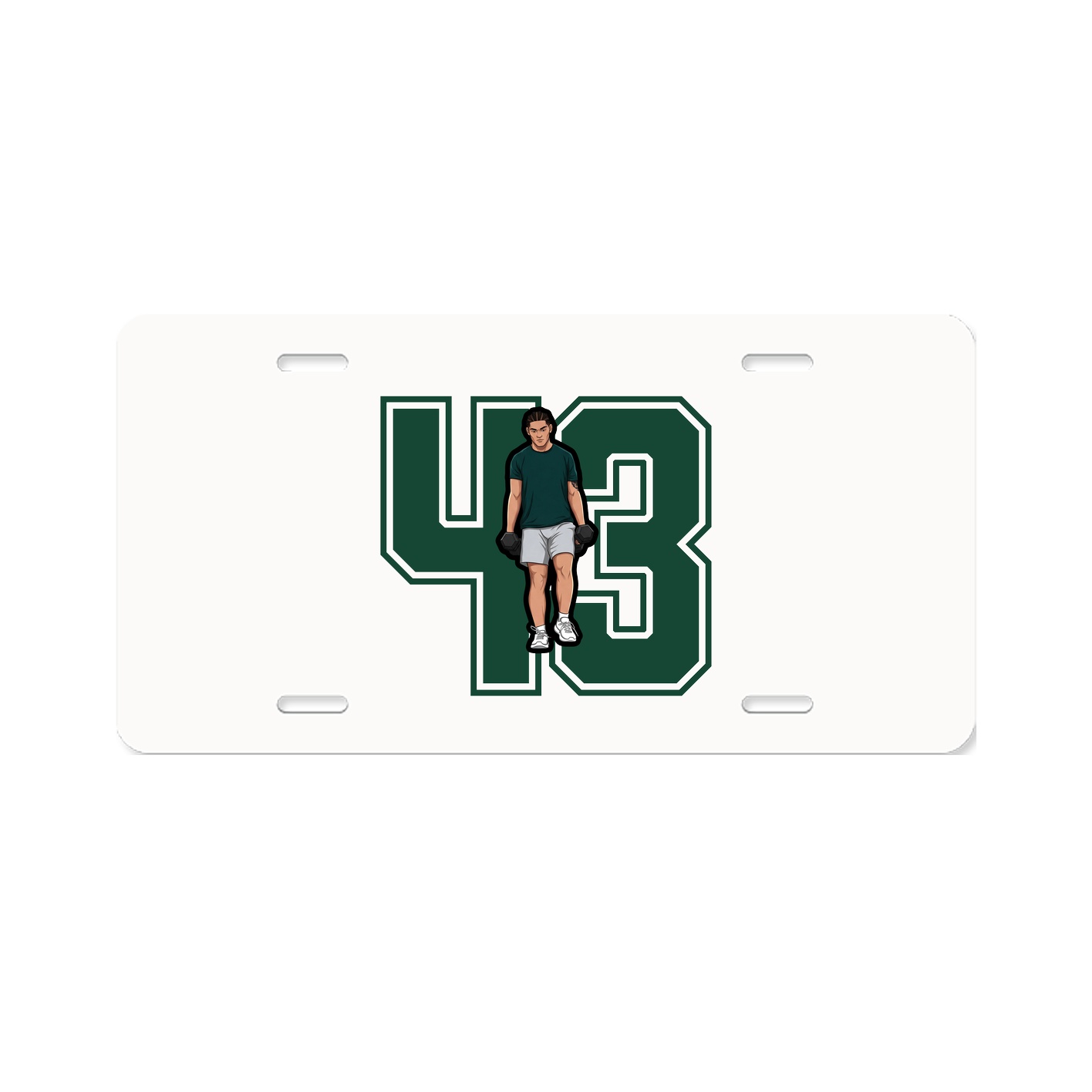 License Plate — Number in Classic