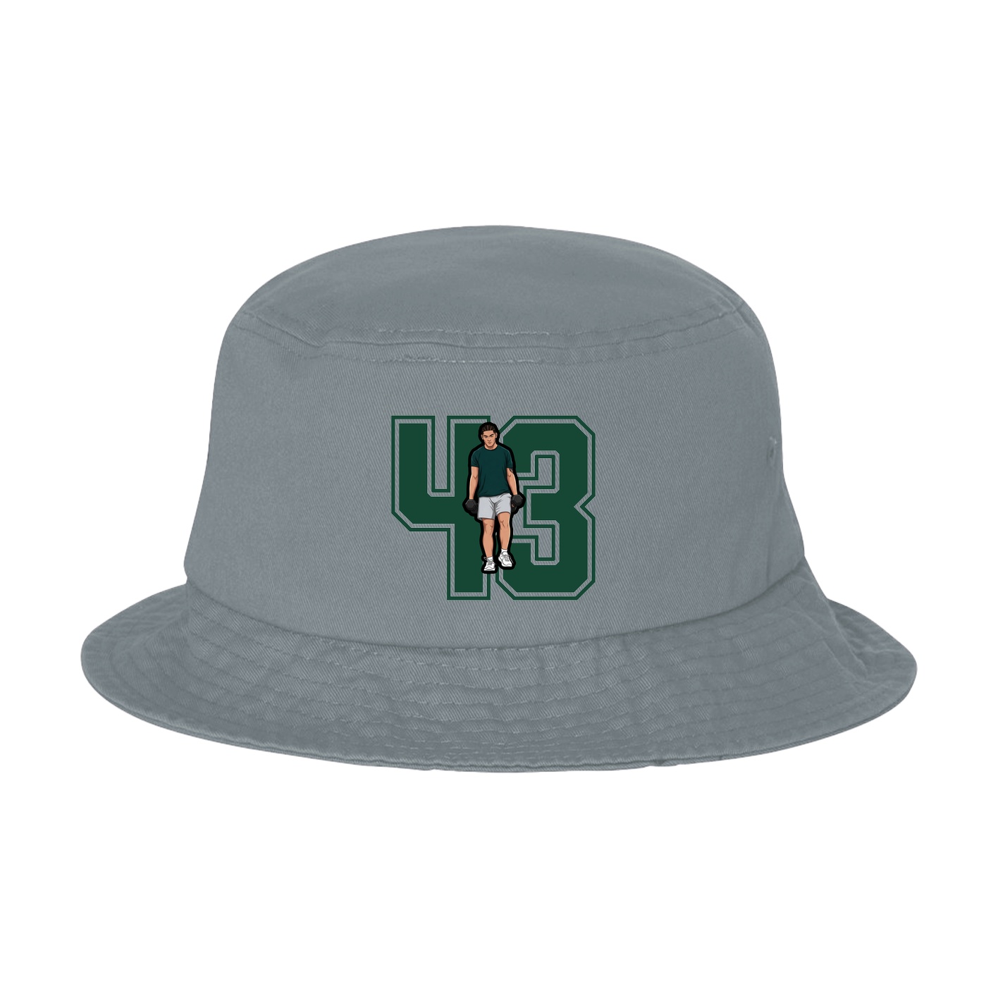 Bucket Cap — Number in Grey