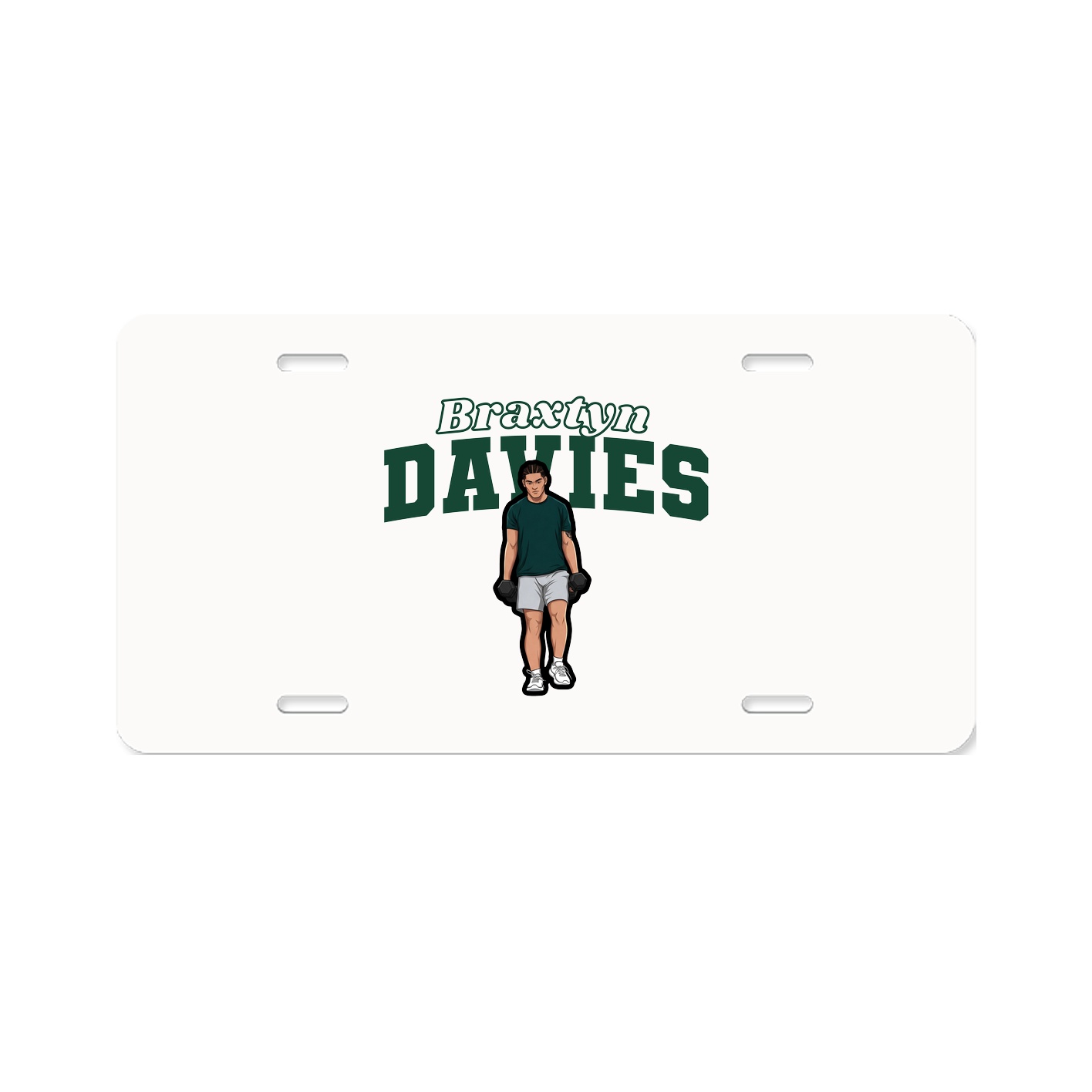License Plate — Name Arch in Classic