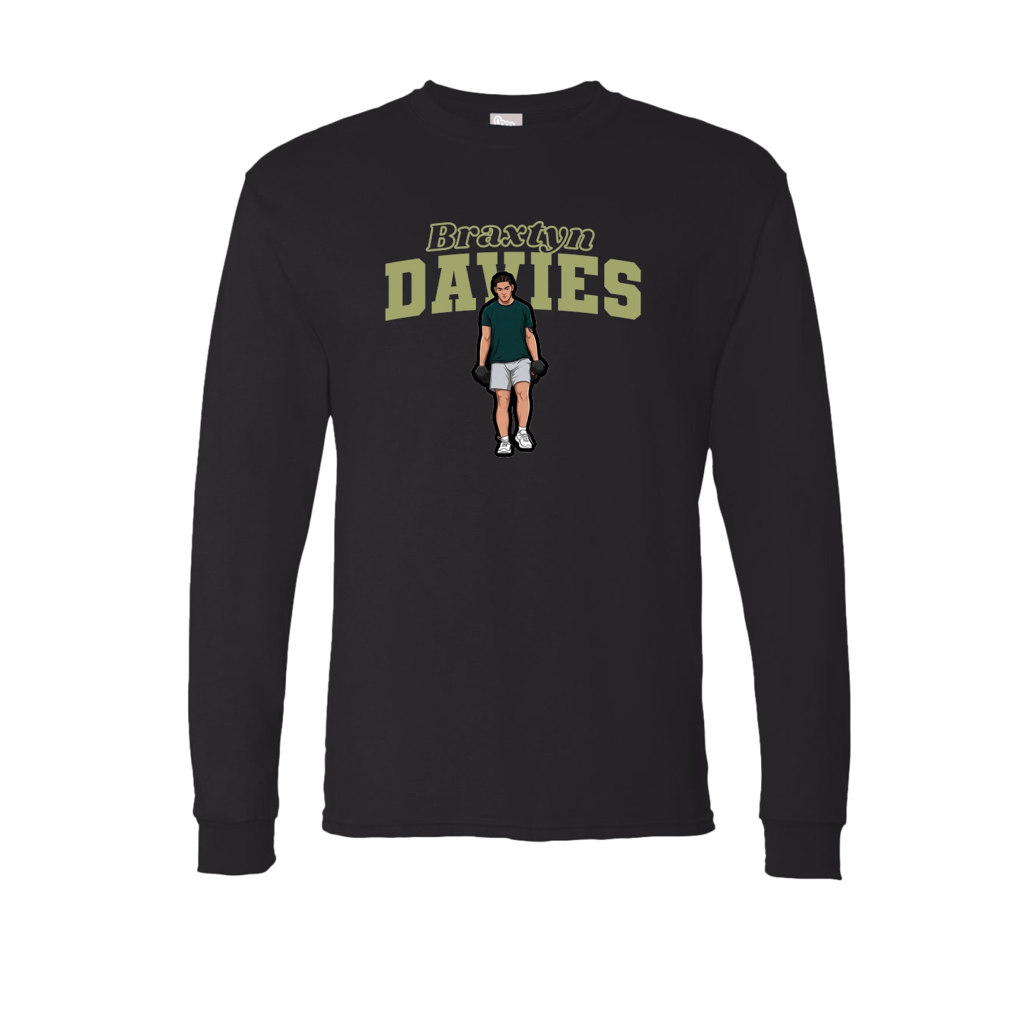 Long Sleeve Tee — Name Arch in Black