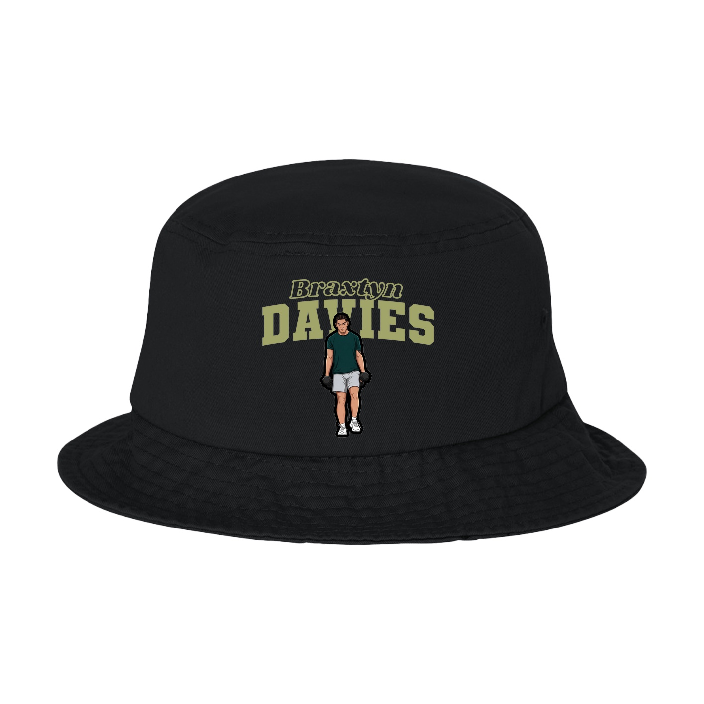 Bucket Cap — Name Arch in Black