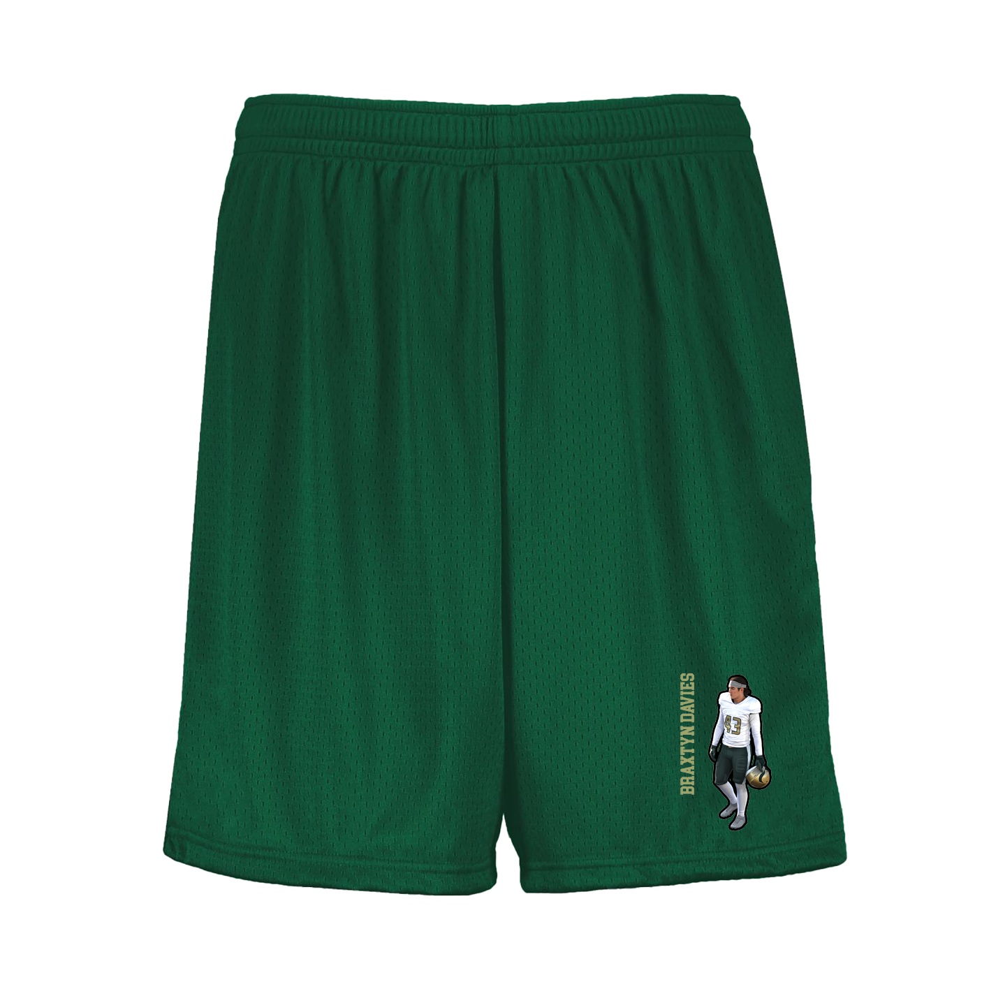 Shorts — Name Vertical in Green