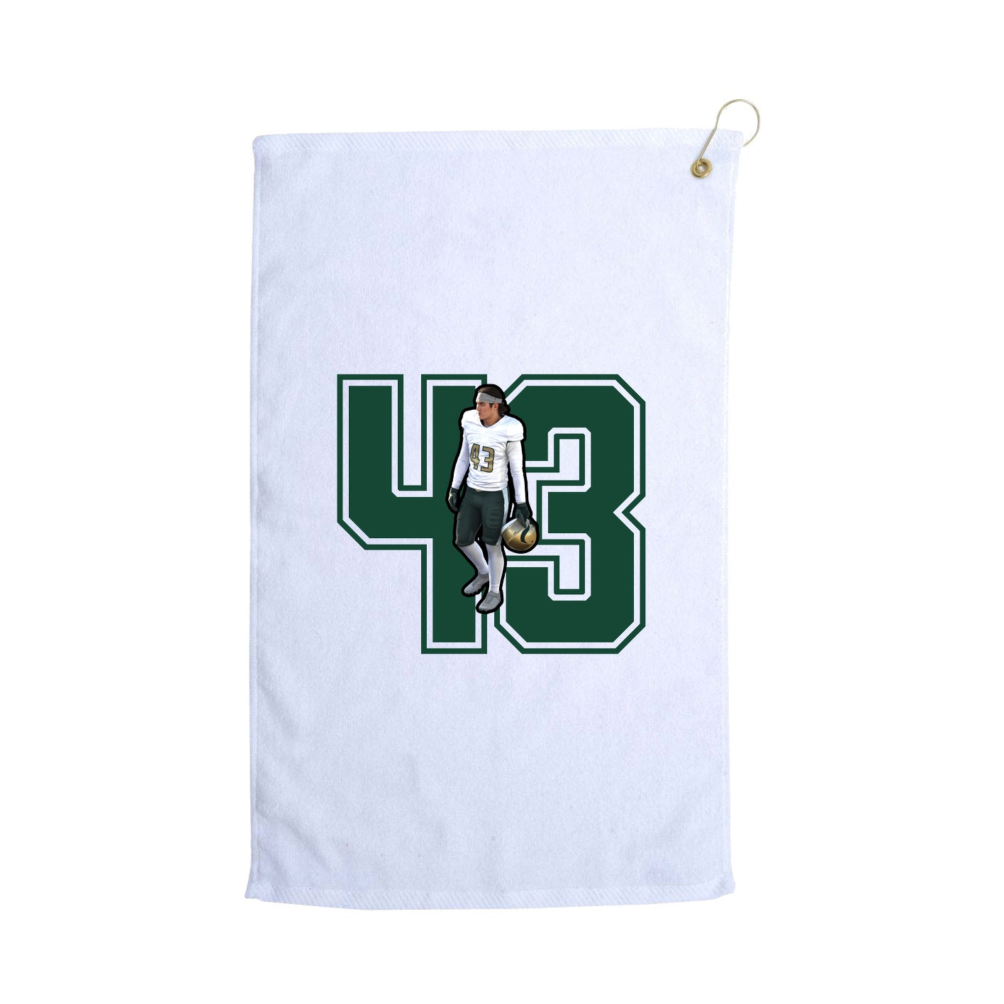 Golf Towel — Number in White