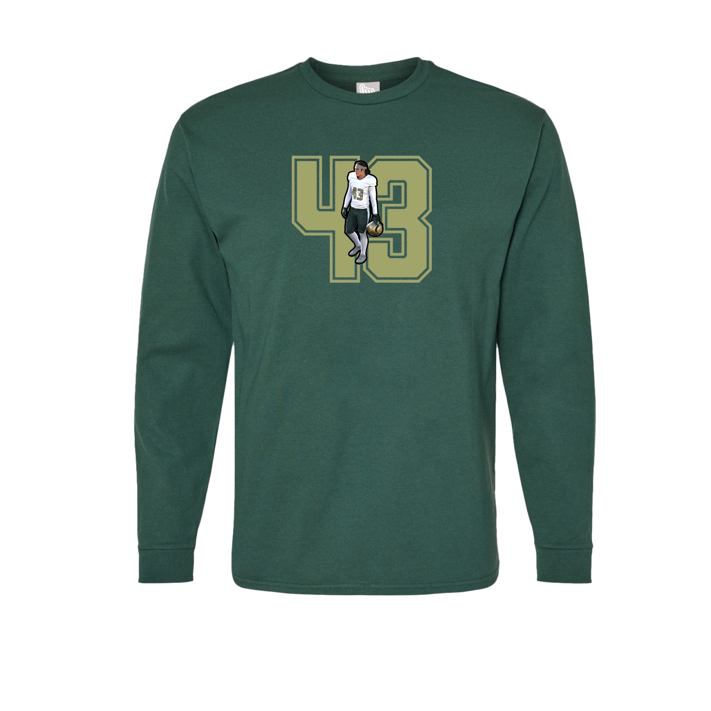 Long Sleeve Tee — Number in Green