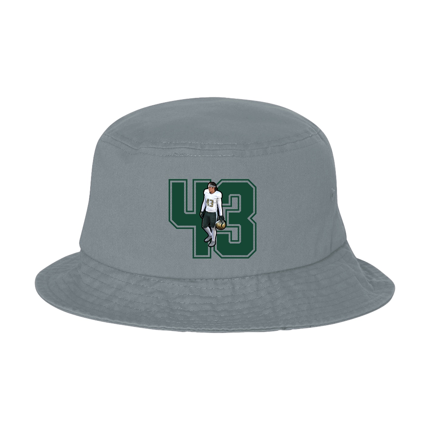 Bucket Cap — Number in Grey