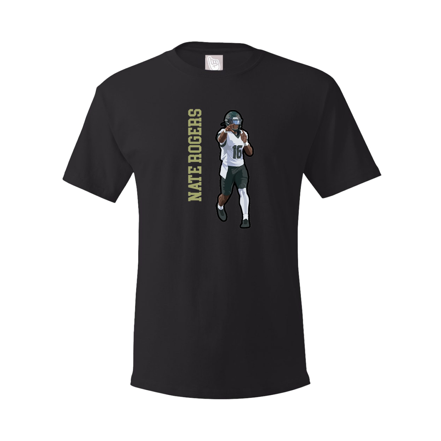 Youth Tee — Name Vertical in Black
