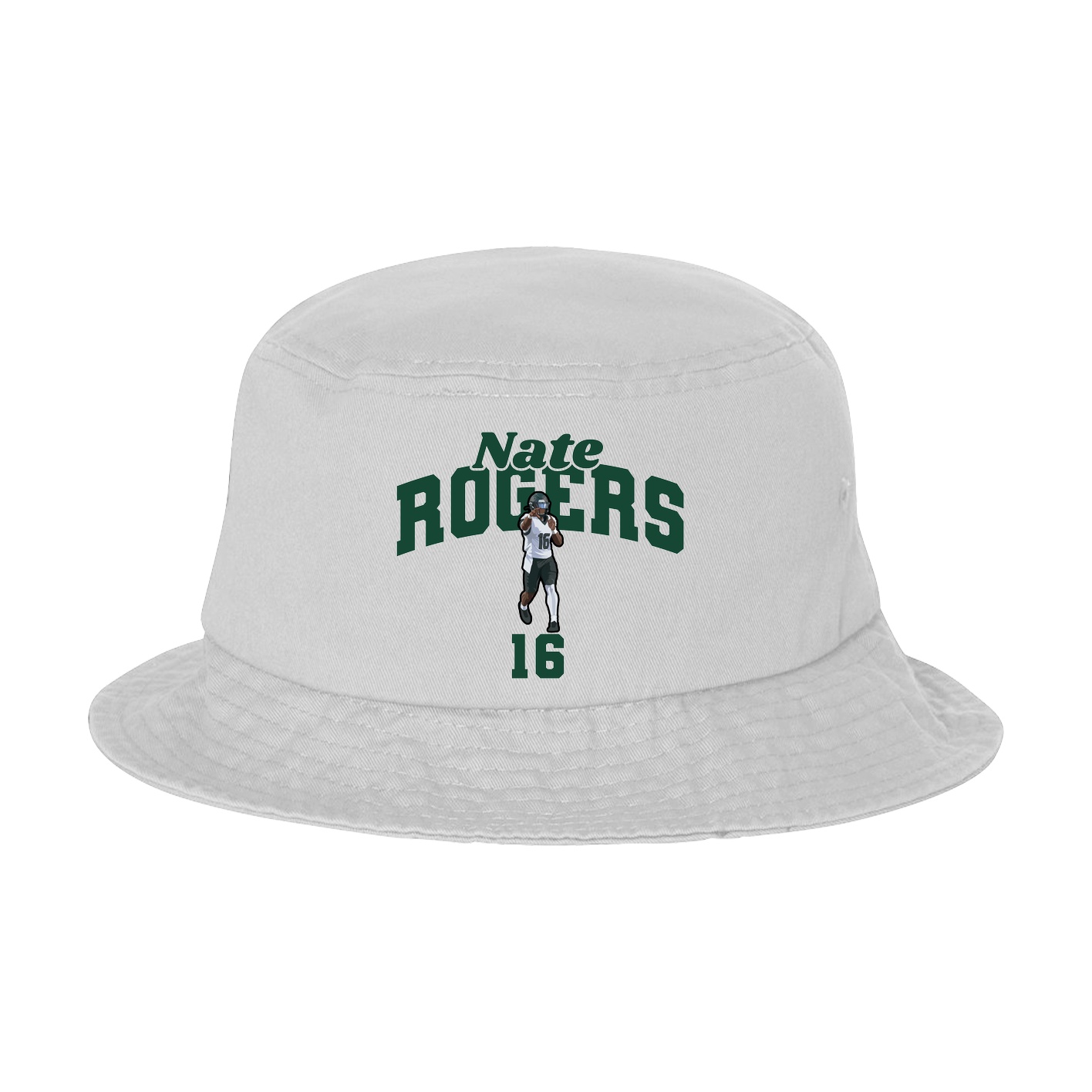 Bucket Cap — Signature Arch in White