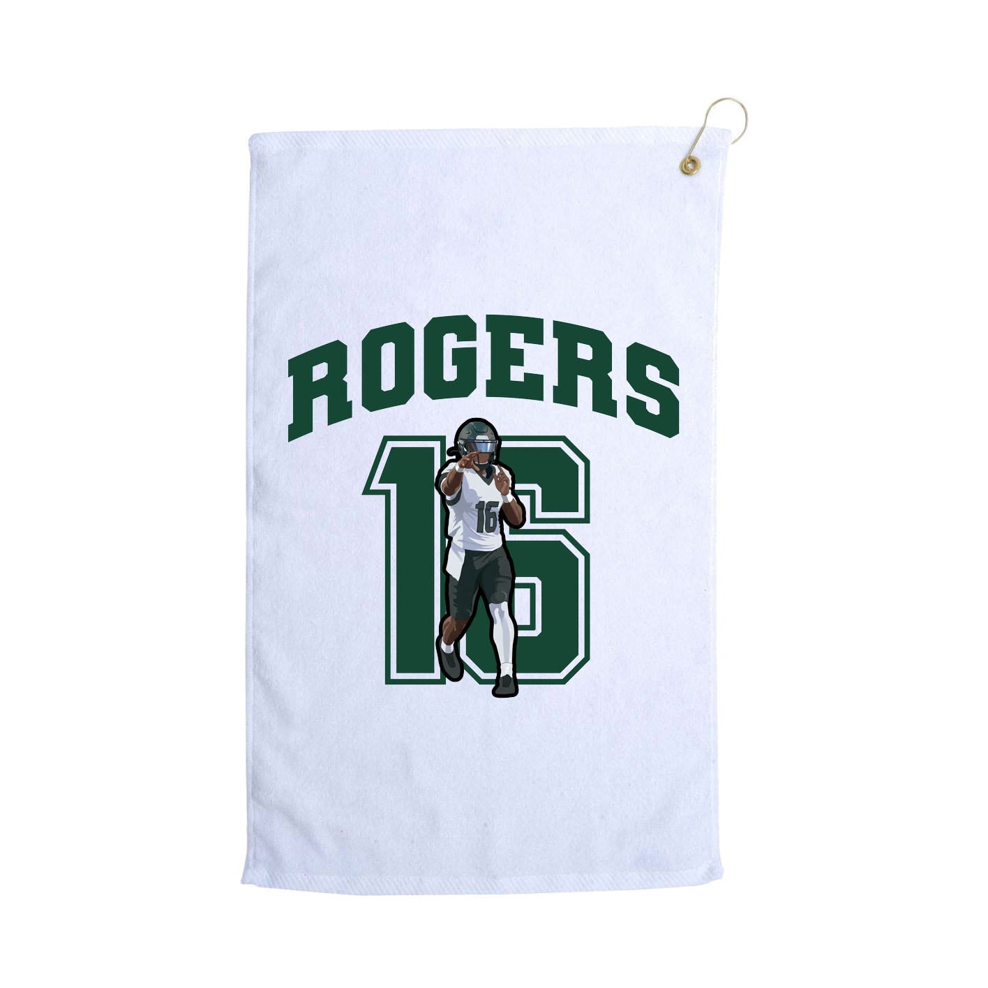 Golf Towel — Number in White