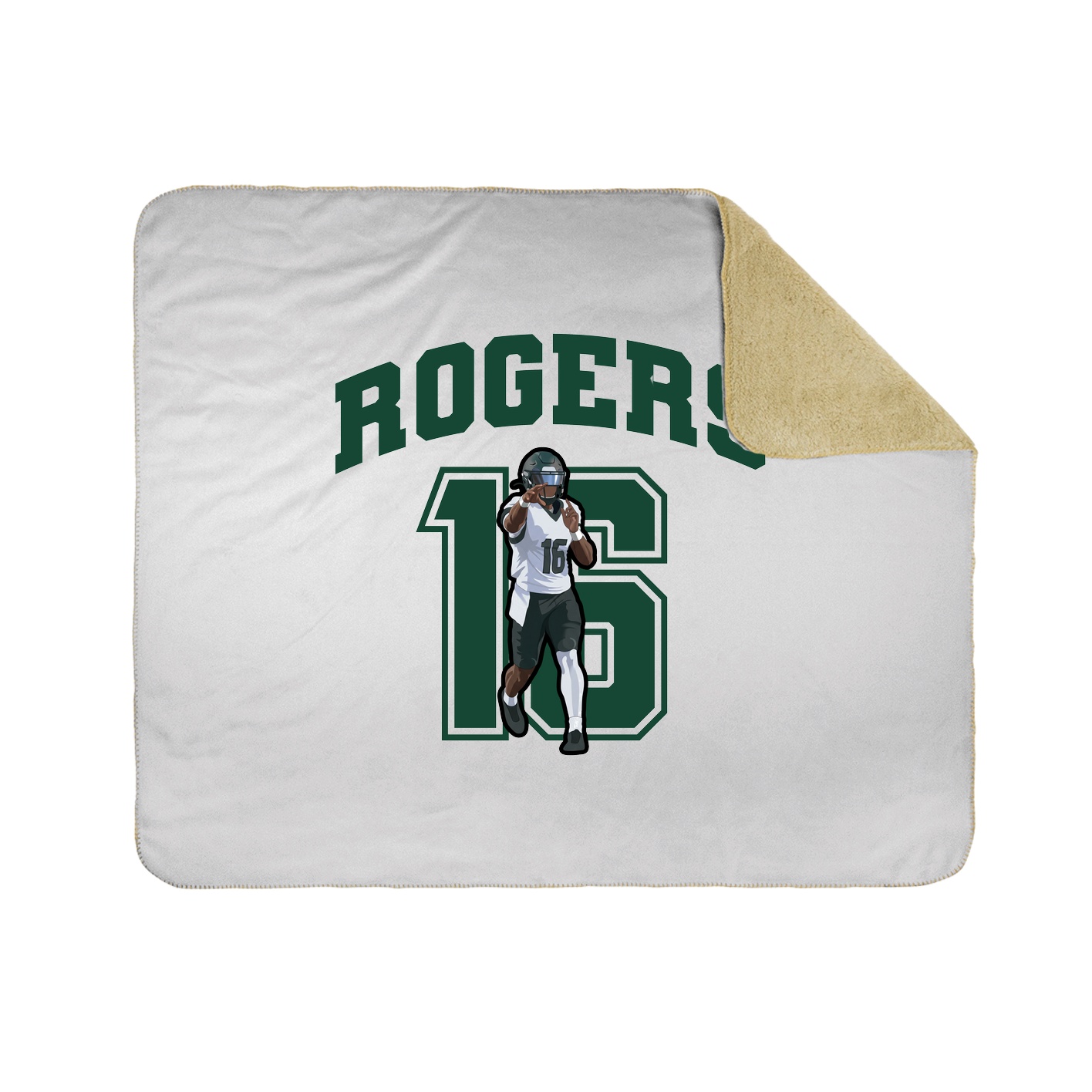 Throw Blanket — Number in White