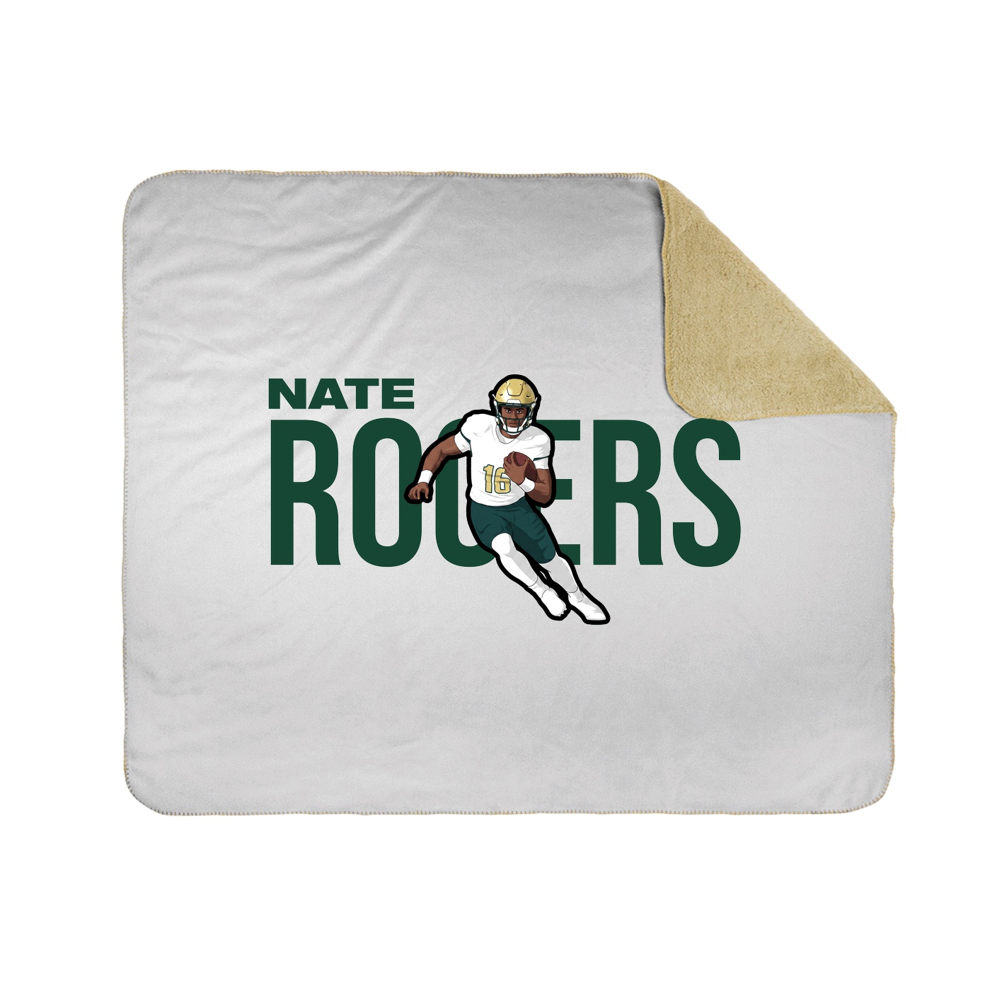 Throw Blanket — Player Name in White