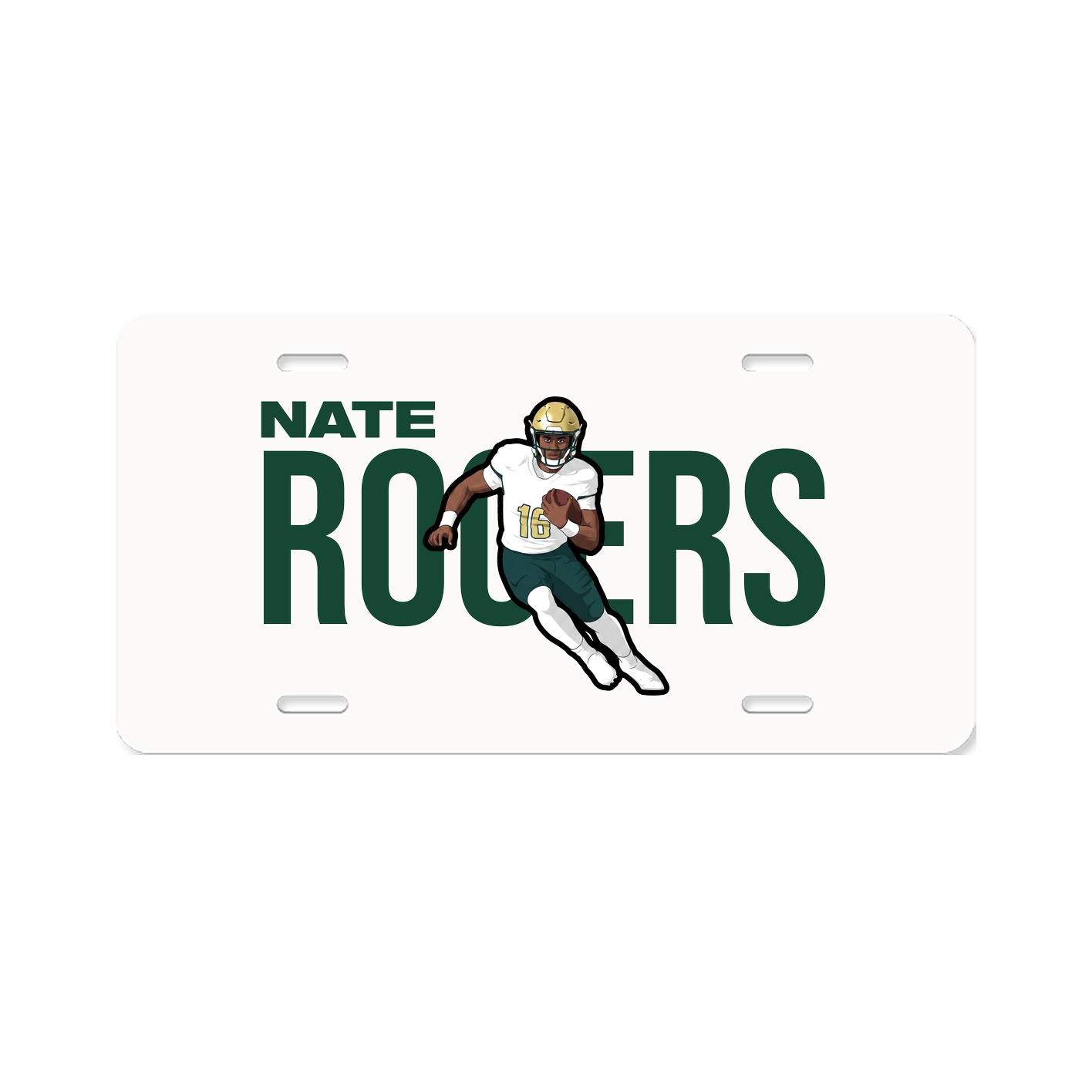 License Plate — Player Name in Classic