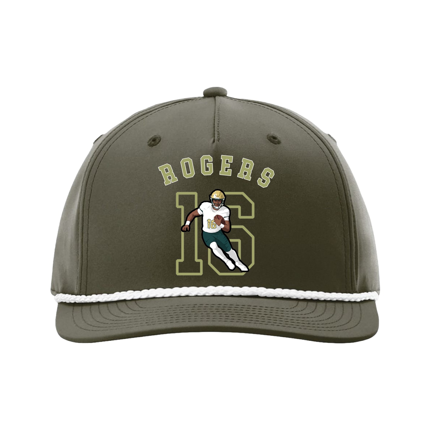 Five-Panel Classic Rope Cap — Shirsey Arch in Green
