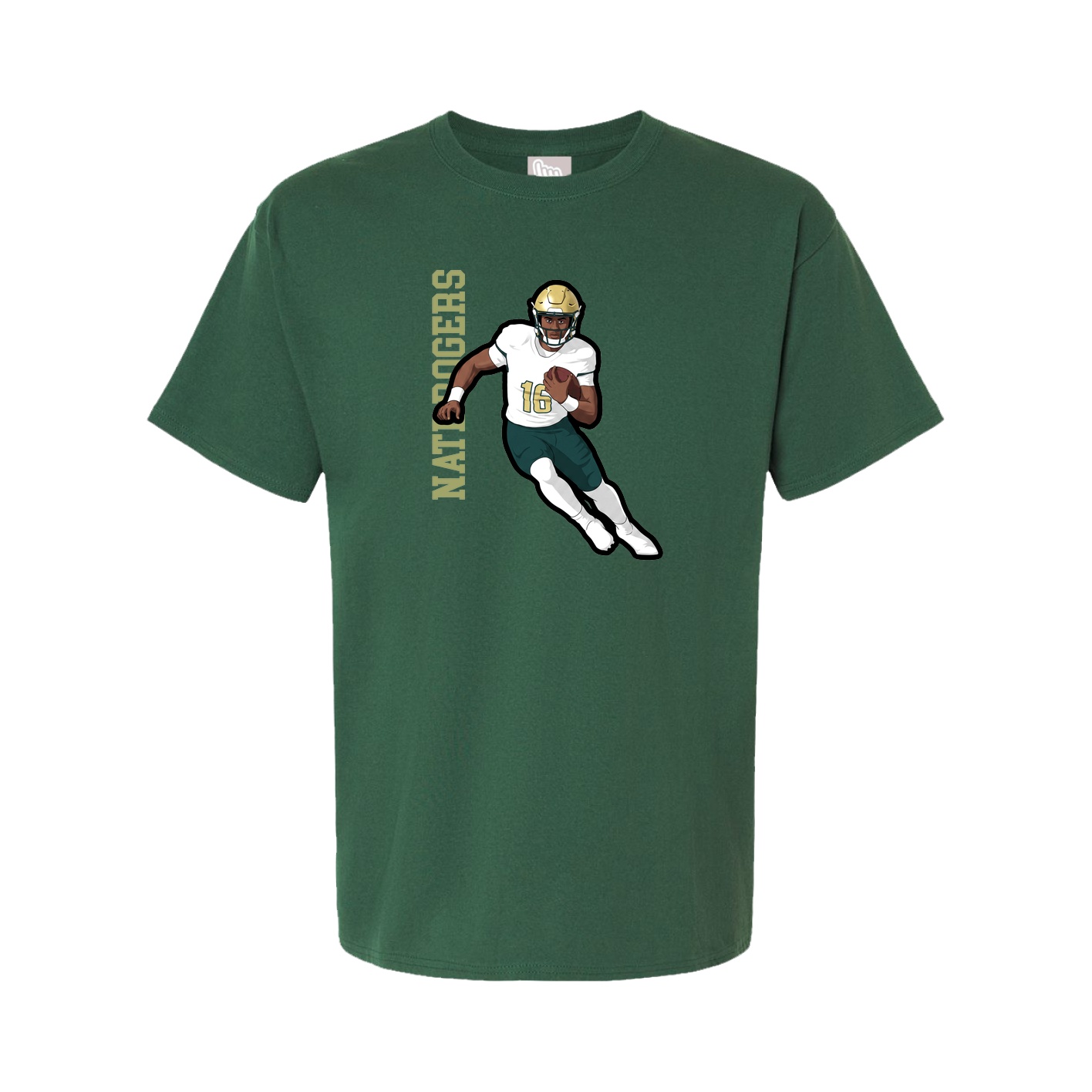 Youth Tee — Name Vertical in Green